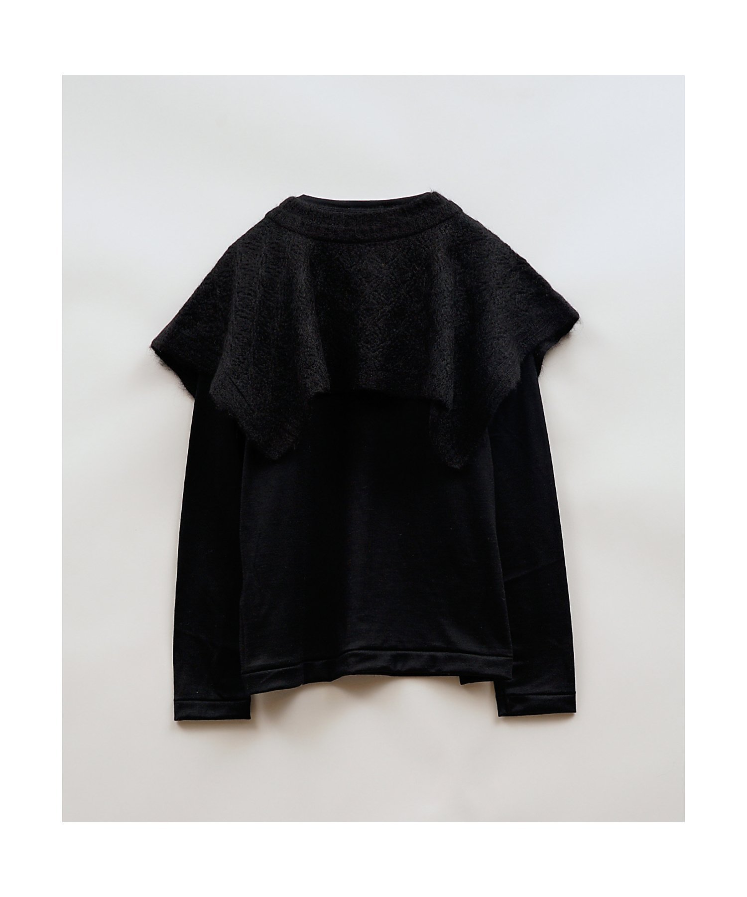 【公式】WOMAN / レーシーニット カラー Tシャツ / LACEY KNI ナイジェル・ケーボン トップス カットソー・Tシャツ ブラック ホワイト