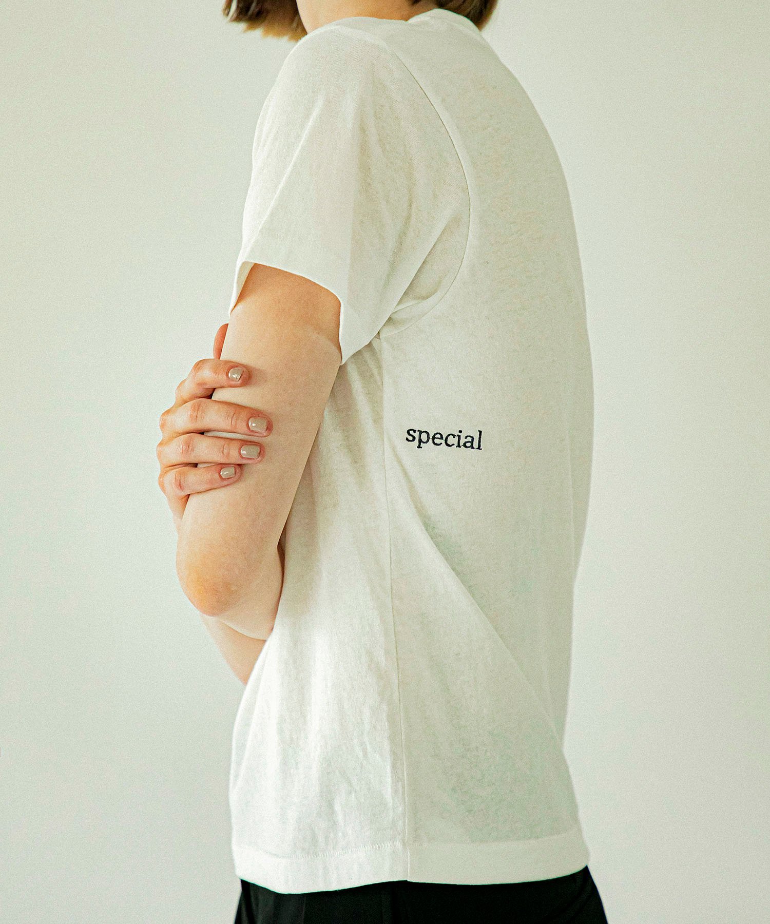 LAPUIS [LAPUIS] 【FRUIT OF THE LOOM * LAPUIS】Special T-shirt キャセリーニ トップス カットソー・Tシャツ ブラック ホワイト