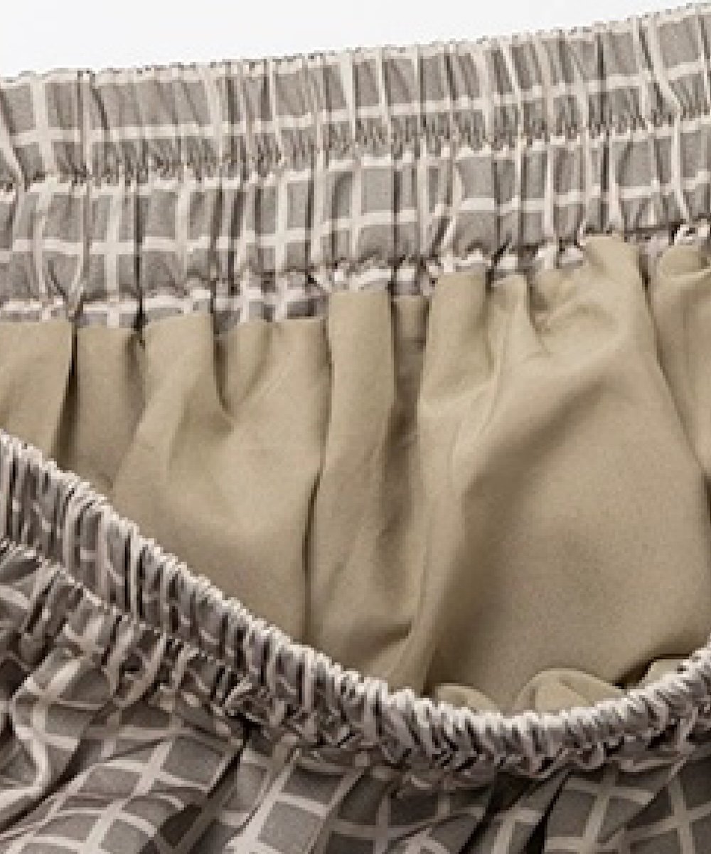les fees love filles Patchwork Gingham Tiered Long Skirt ラポミ・プチ スカート ロング・マキシスカート