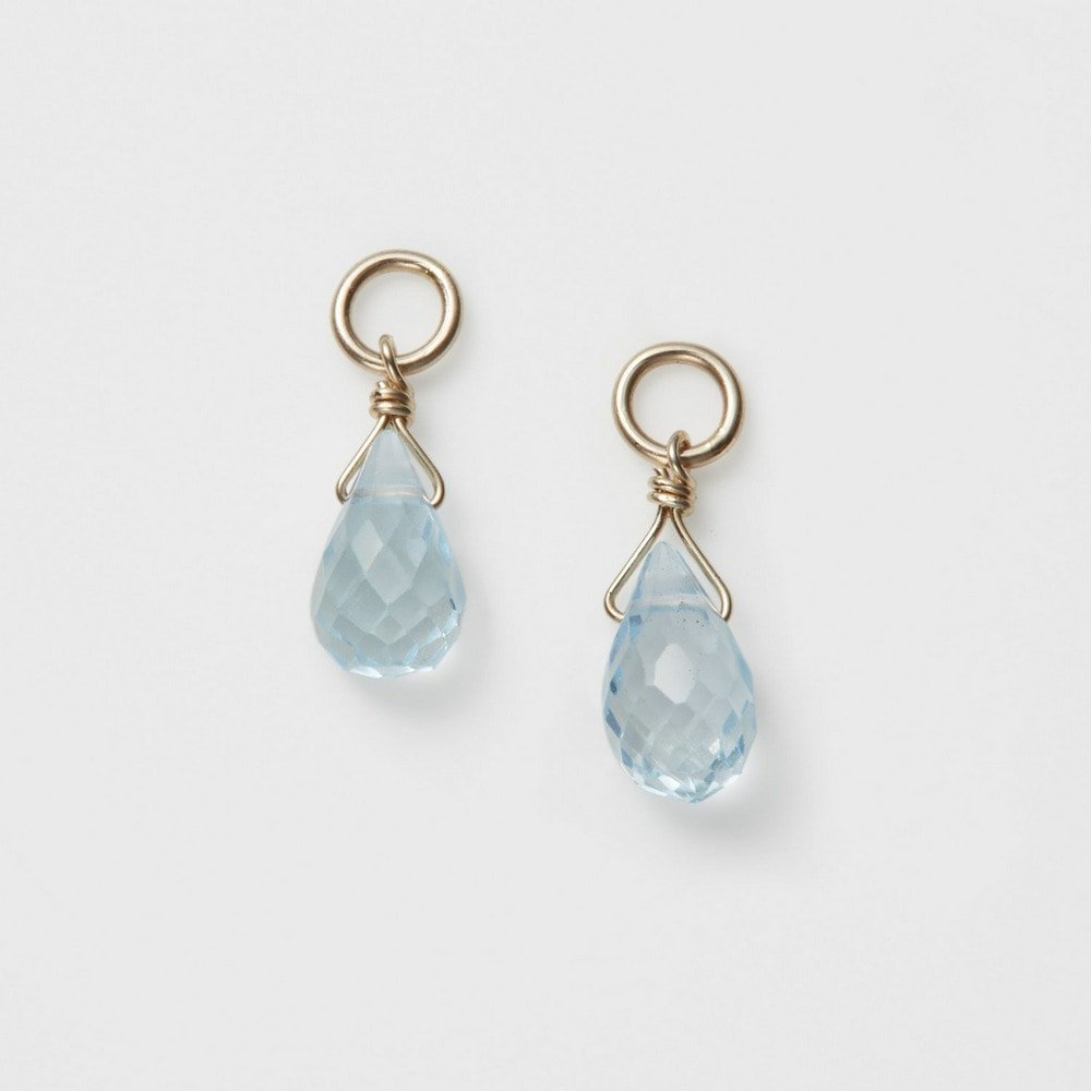 agete K10トパーズピアスチャーム アガット アクセサリー・腕時計 その他のアクセサリー・腕時計 ブルー【送料無料】