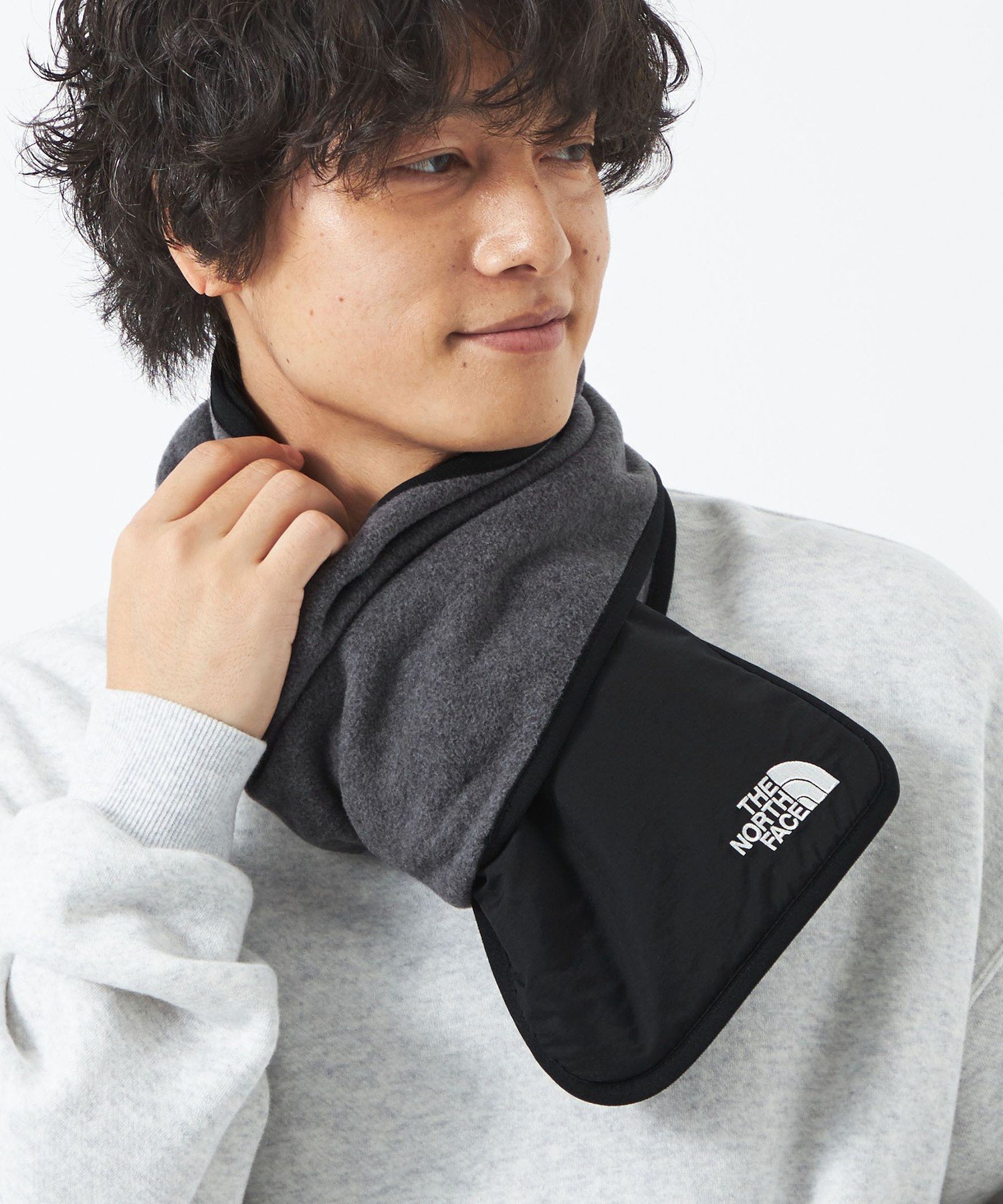 ザ・ノース・フェイス ネックウォーマー メンズ UNITED ARROWS green label relaxing ＜THE NORTH FACE＞マイクロフリース マフラー ユナイテッドアローズ グリーンレーベルリラクシング ファッション雑貨 マフラー・ストール・ネックウォーマー グレー ブラック【送料無料】