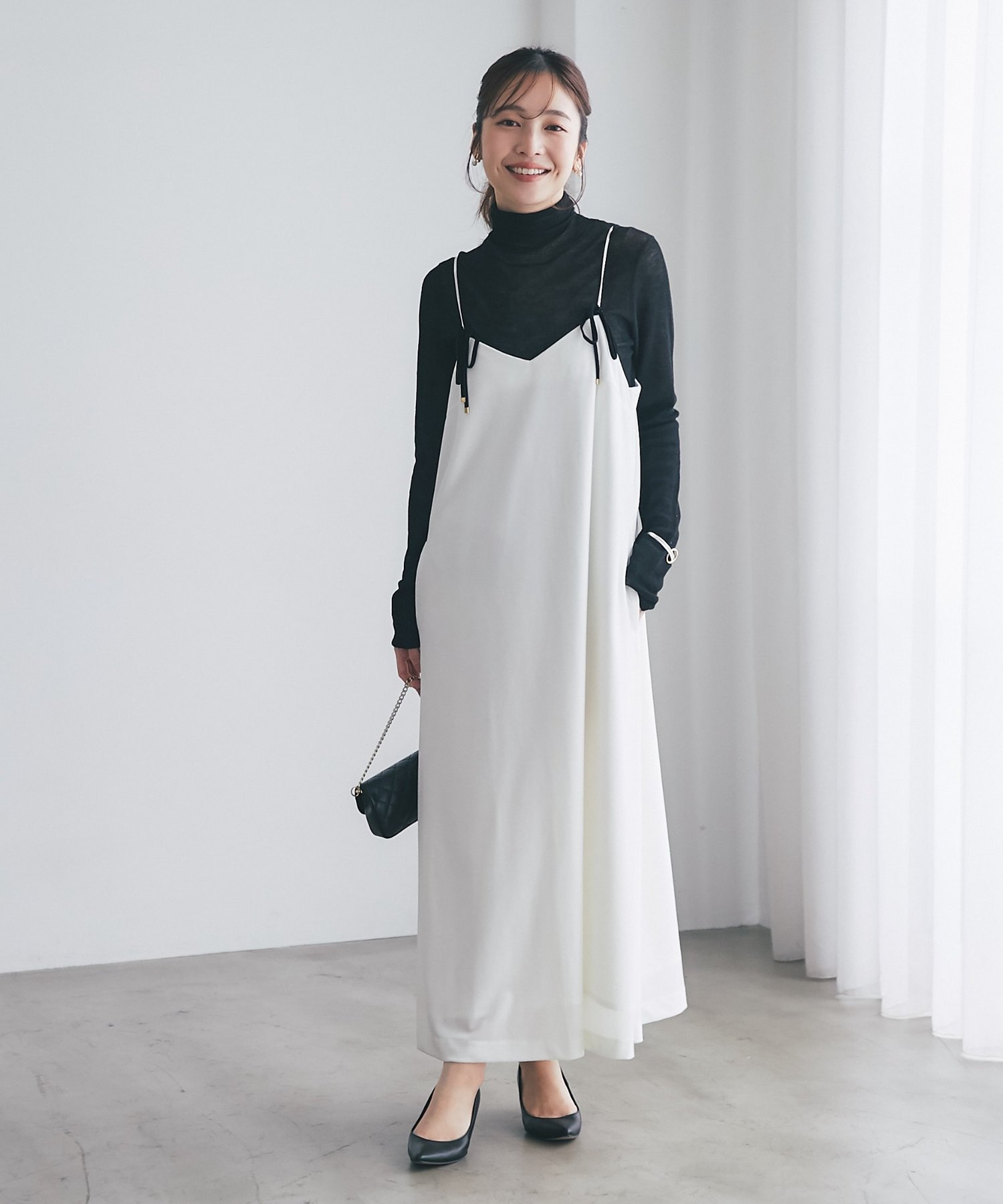 La boutique BonBon 【お気に入り選挙5位!・愛されワンピース】ベロアキャミワンピース ラブティックボンボン ワンピース・ドレス その他のワンピース・ドレス グレー ホワイト【送料無料】のサムネイル