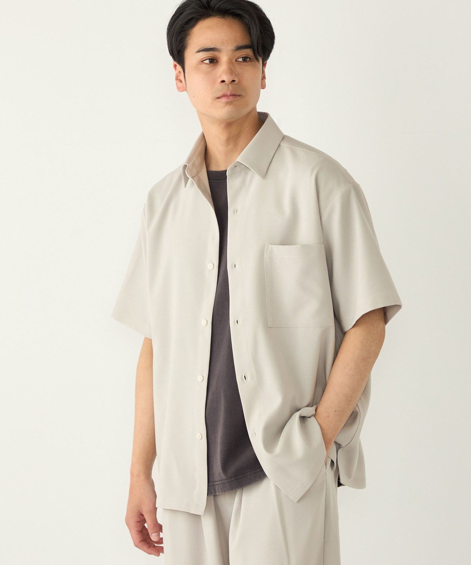 SHIPS Colors SHIPS Colors:＜吸水速乾・洗濯機可能＞2WAY ストレッチ ボックス シャツ◇ シップス トップス シャツ・ブラウス ブルー ベージュ ネイビー【送料無料】
