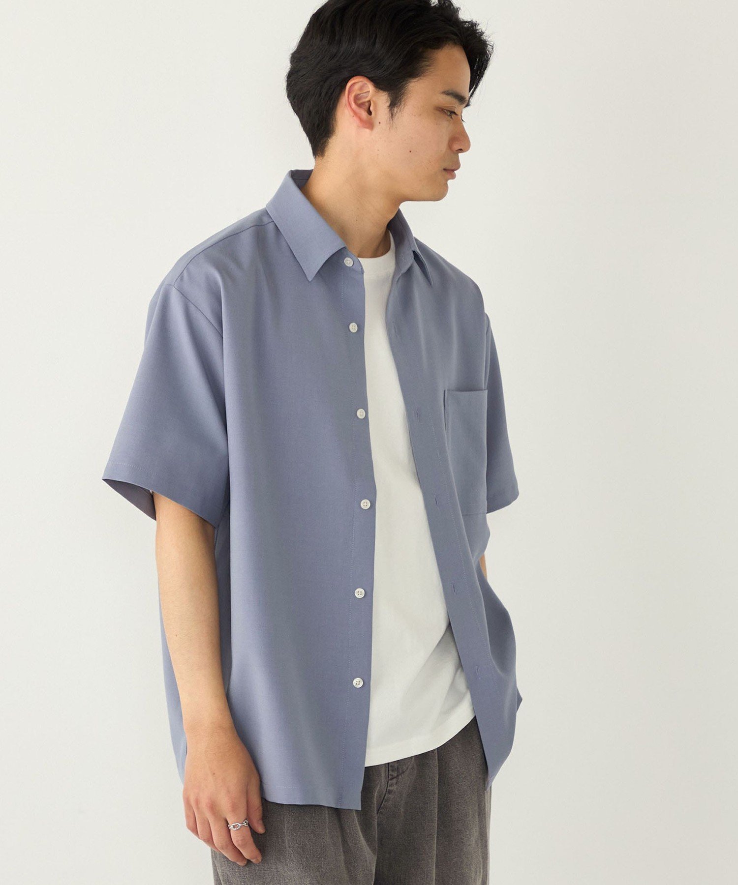 SHIPS Colors SHIPS Colors:＜吸水速乾・洗濯機可能＞2WAY ストレッチ ボックス シャツ◇ シップス トップス シャツ・ブラウス ブルー ベージュ ネイビー【送料無料】
