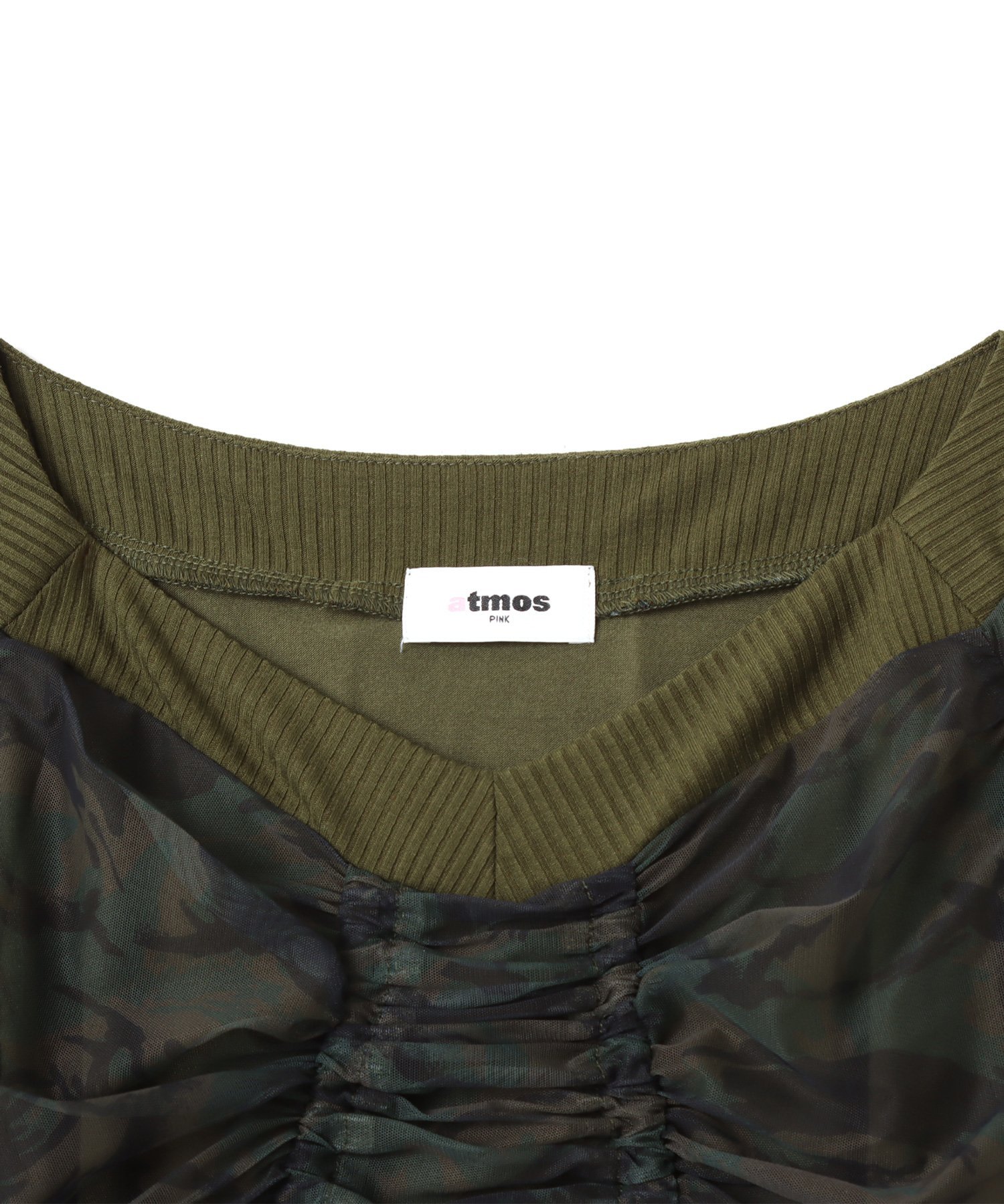 atmos pink atmos pink See-through Layered LS T-shirt CAMOUFLAGE アトモス トップス カットソー・Tシャツ ピンク