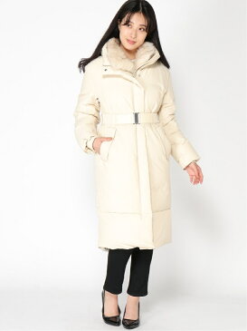 【SALE／30%OFF】GUESS (W)Belted Long Down Jacket ゲス コート/ジャケット ダウンジャケット ホワイト グレー【送料無料】