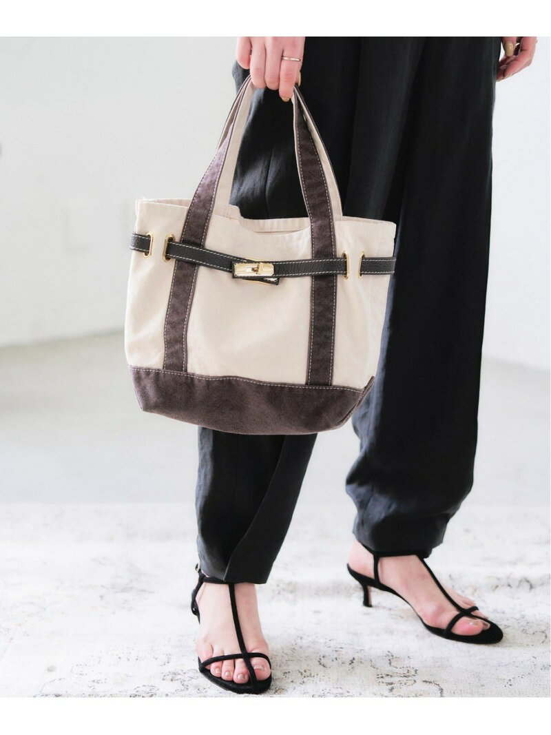 【SALE／30%OFF】LE TALON SITA PARANTICA TOTE CVL S ルタロン バッグ トートバッグ ブラウン ネイビー【送料無料】のサムネイル