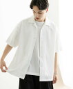 【SALE/34%OFF】SENSE OF PLACE シアサッカーオープンカラーショートスリーブシャツ センス オブ プレイス トップス シャツ・ブラウス ホワイト ブルー ネイビー【送料無料】