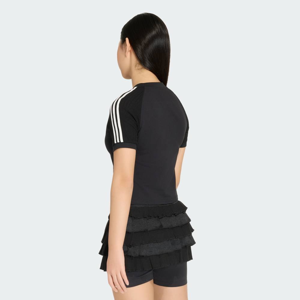 adidas 【公式】アディダス adidas 返品可 スリム ニット スリーストライプス Tシ...