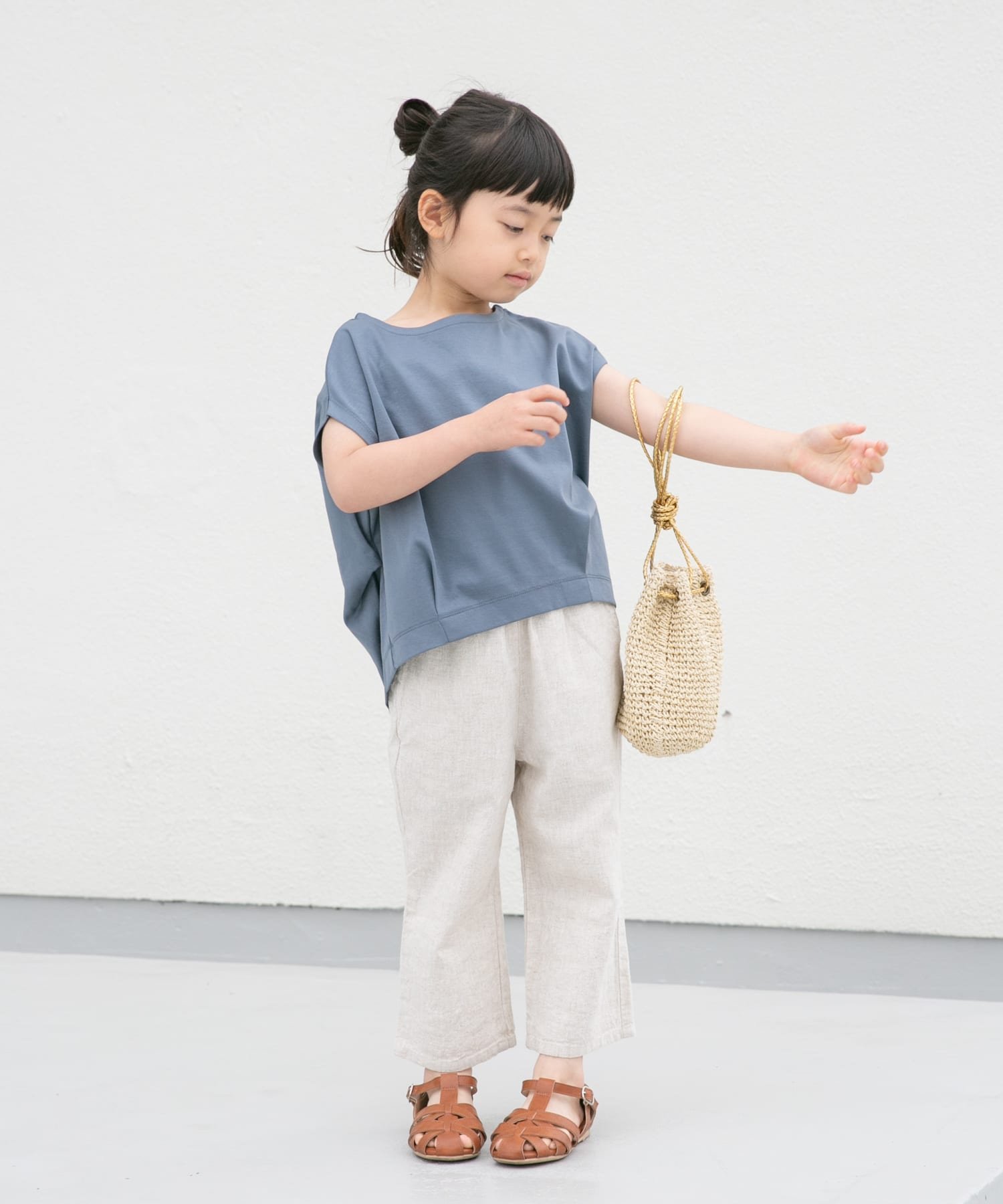 【SALE／30%OFF】URBAN RESEARCH DOORS 『親子リンク』フレンチタックプルオーバー(KIDS) アーバンリサーチドアーズ トップス その他のトップス ブルー パープル 3