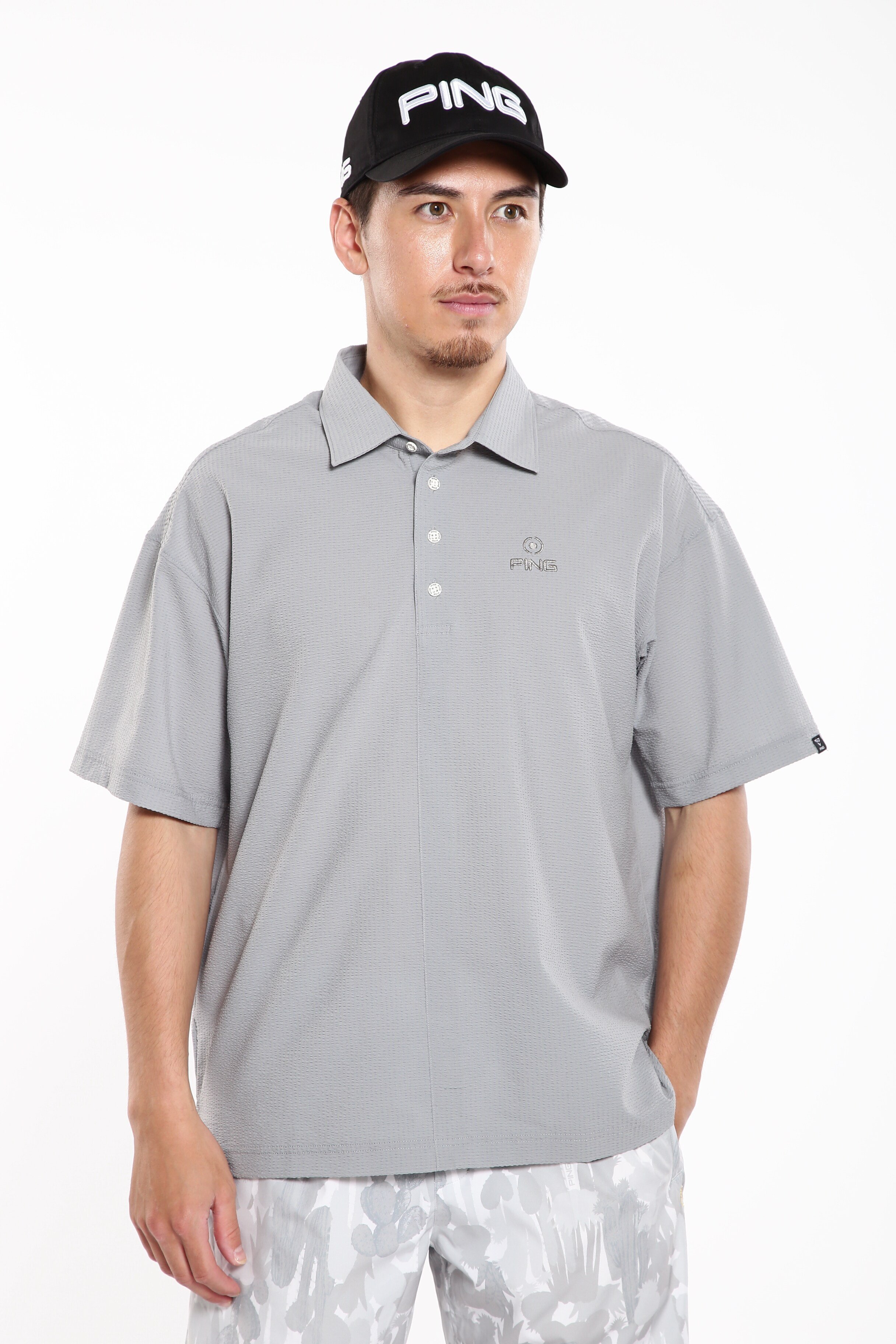 PING APPAREL Refiver半袖ポロシャツ ＜GOLD＞ (MENS) ピン アパレル トップス ポロシャツ ブラック グレー ホワイト ベージュ【送料無料】