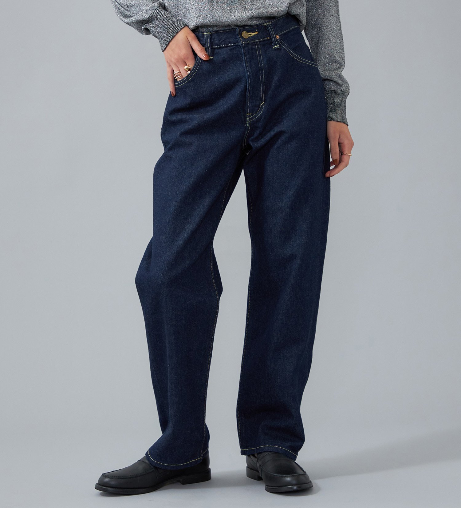 Lee Lee STANDARD WARDROBE ボーイズストレートパンツ セットアップ可【CHARA着用アイテム】 エドウインオンラインモール パンツ ジーンズ・デニムパンツ ブルー【送料無料】