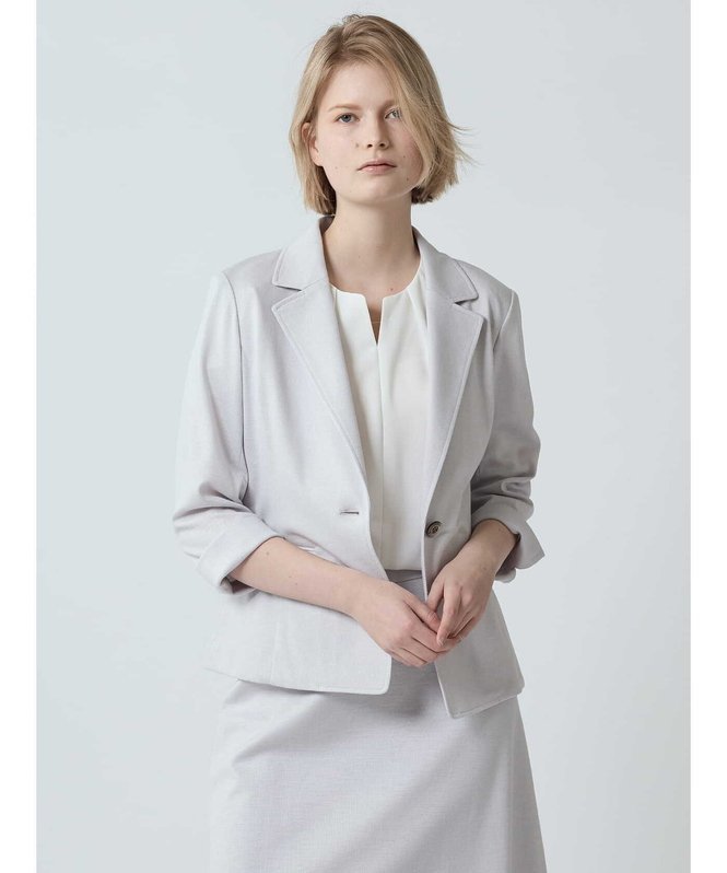 【SALE／30%OFF】Aquascutum WOMEN 【セットアップ対応】ラミーカノコジャケット アクアスキュータム ジャケット・アウター テーラードジャケット・ブレザー ネイビー グレー【送料無料】