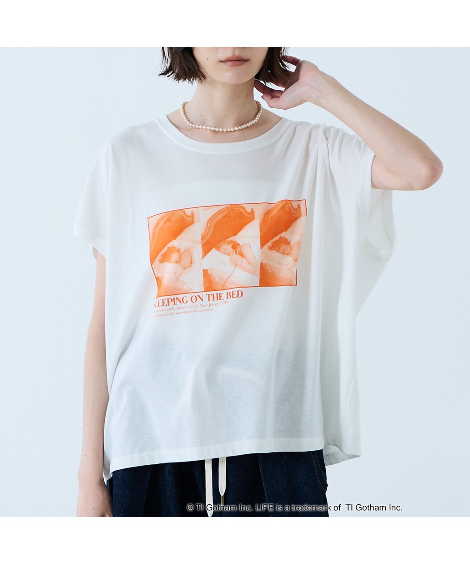 Rouge vif la cle 【GOOD ROCK SPEED/グッドロックスピード】プリントノースリーブTシ ルージュ・ヴィフ ラクレ トップス カットソー・Tシャツ ホワイト【送料無料】