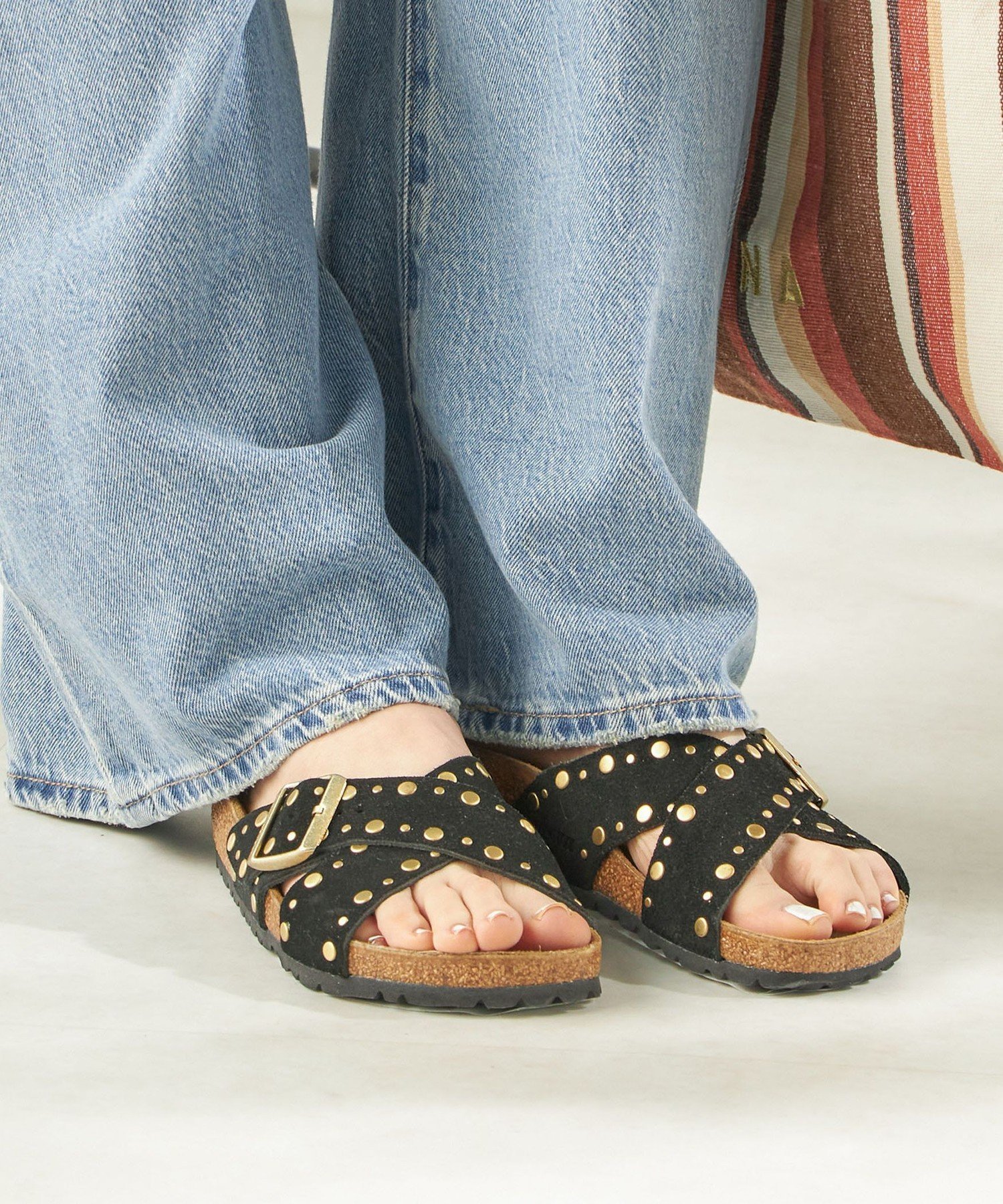 SHIPS WOMEN 【SHIPS EXCLUSIVE】BIRKENSTOCK:SIENA RIVET シップス シューズ・靴 サンダル ベージュ ブラック【送料無料】