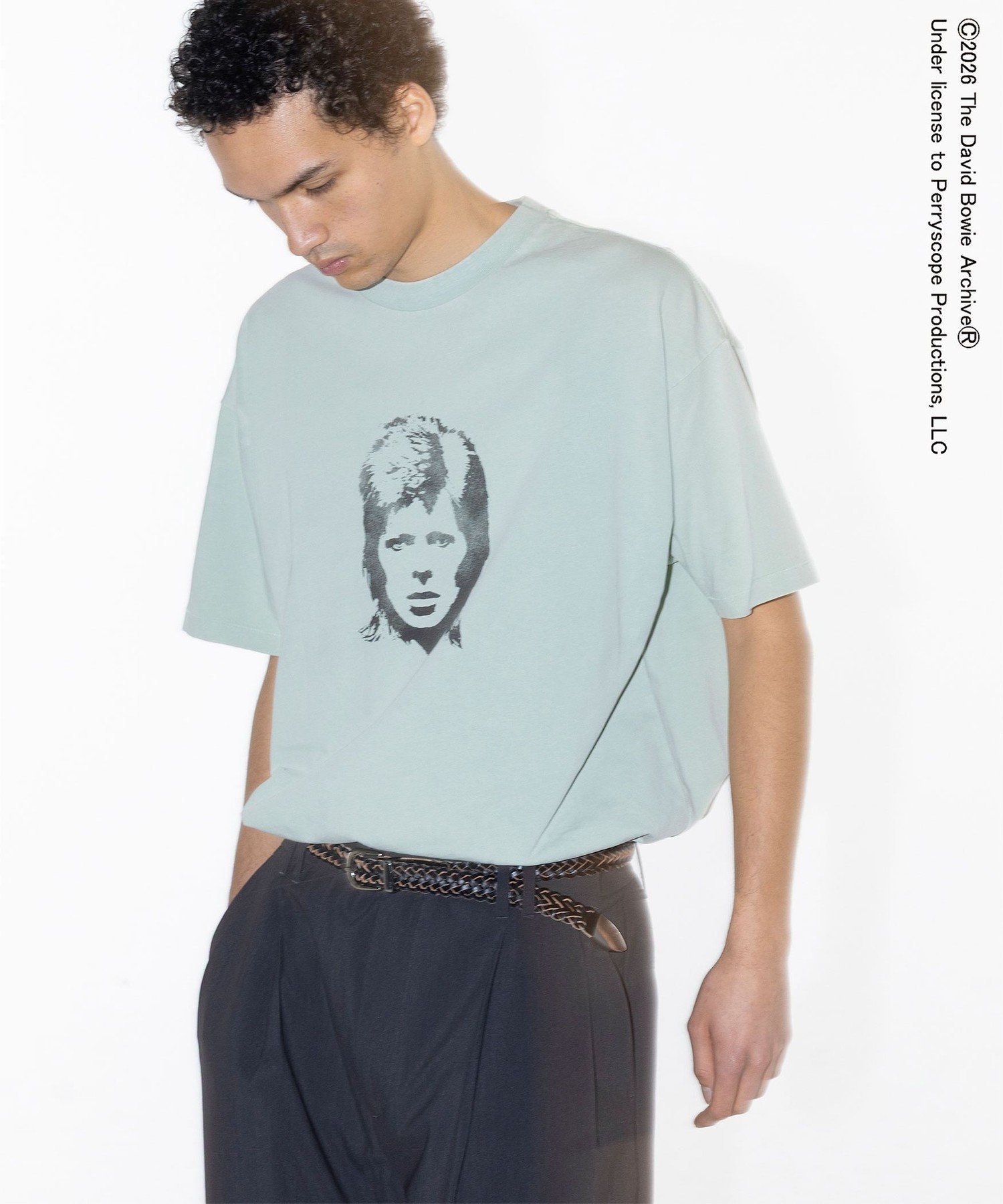 monkey time BEAUTY&YOUTH UNITED ARROWS ＜DAVID BOWIE * monkey time＞プリント Tシャツ ビューティー＆ユース　ユナイテッドアローズ トップス カットソー・Tシャツ ホワイト ブラック【送料無料】