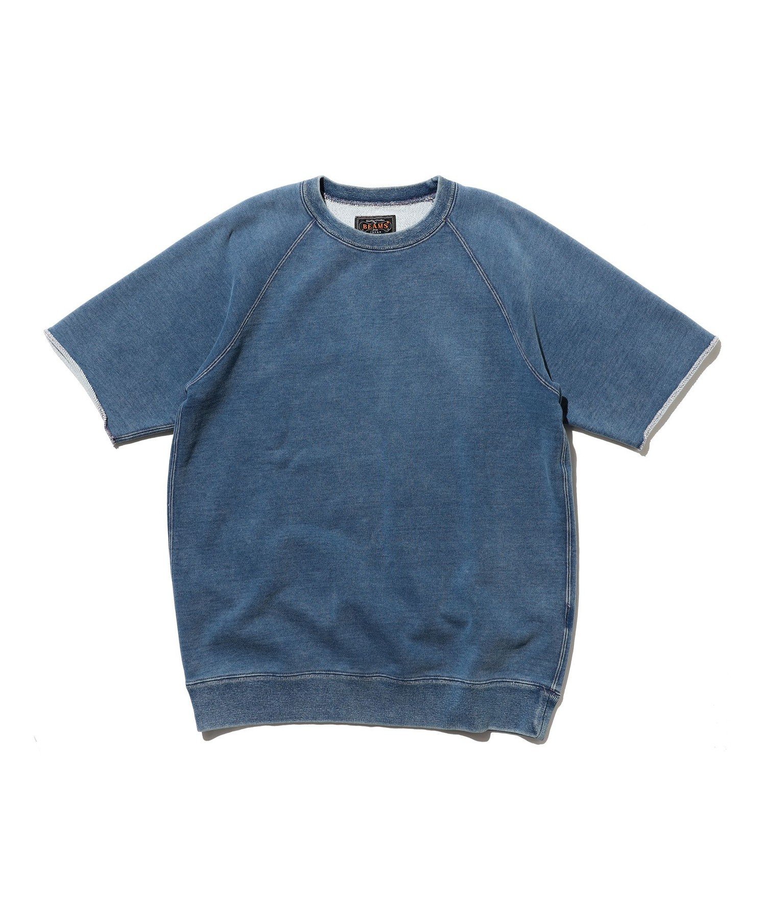 BEAMS PLUS Sweat Short Sleeve Cut-Off Indigo ビームス メン トップス スウェット・トレーナー ネイビー【送料無料】