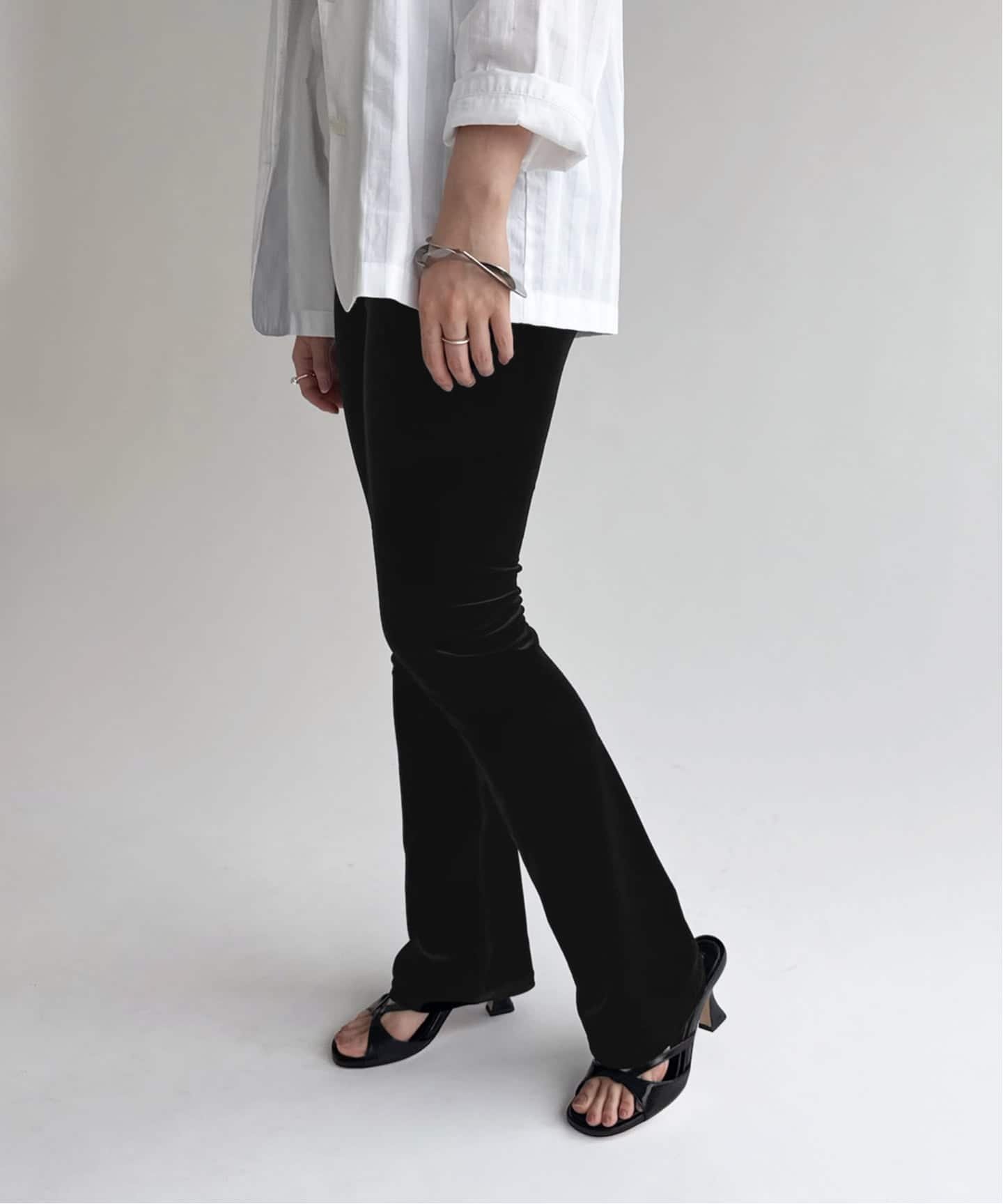 EDIT.FOR LULU 追加6【SIMONE WILD for LULU】slim pants エディット フォー ルル パンツ スラックス・ドレスパンツ ブラック【送料無料】