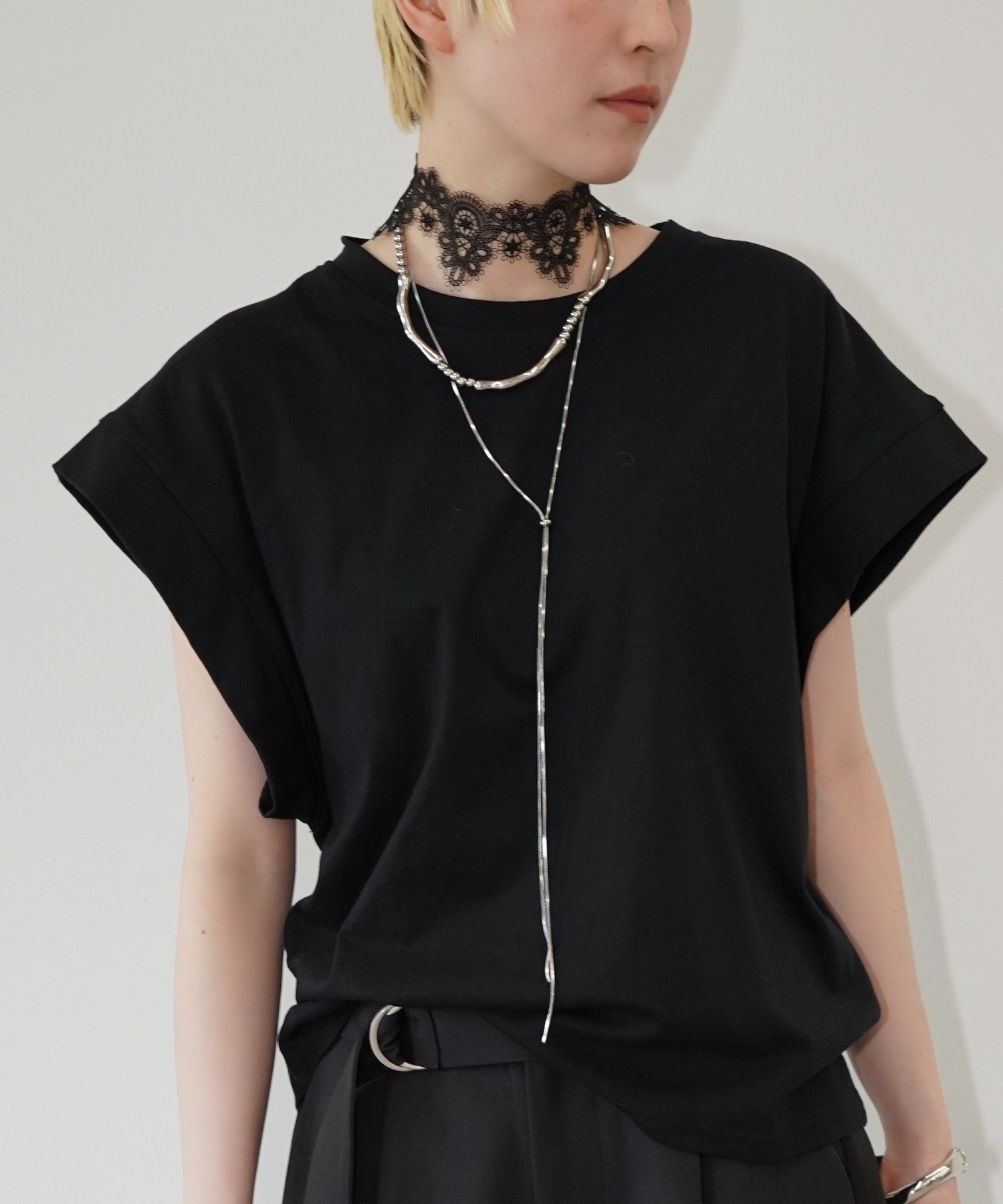 chuclla ドロップショルダー ワイドTシャツ chw26s245 チュクラ トップス カットソー・Tシャツ ブラック ホワイト【送料無料】