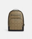 【SALE/70%OFF】COACH OUTLET 【公式】イーサン バックパック・シグネチャー キャンバス コーチ アウトレット バッグ リュック・バックパック ベージュ【送料無料】