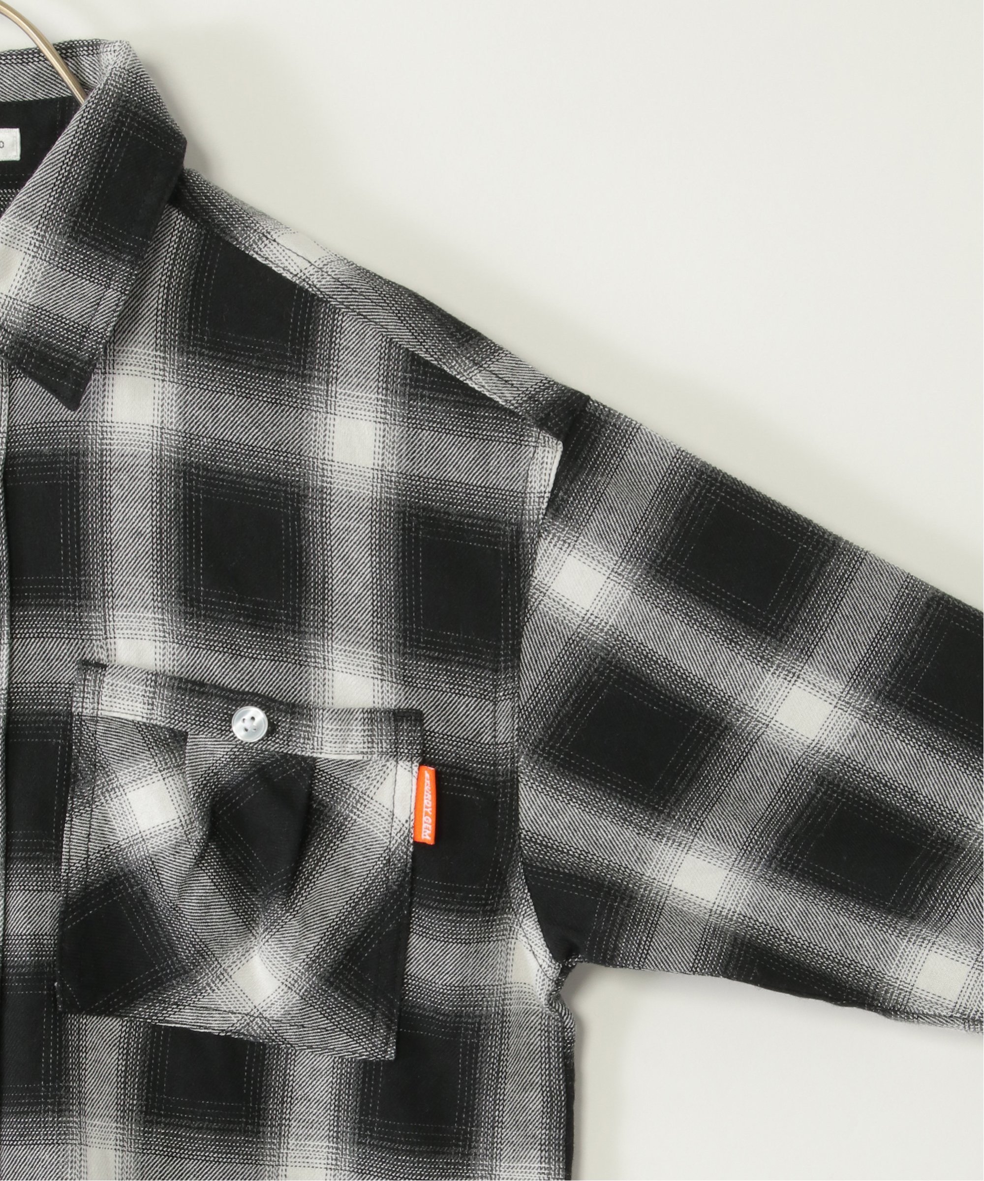 【SALE／20%OFF】ikka デニム&チェックオーバーシャツ(120~160cm) イッカ トップス シャツ・ブラウス ブルー ブラック 3