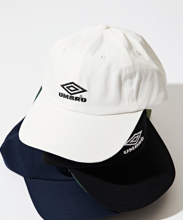 UMBRO 別注 One Point Logo Twill Cap フリークスストア 帽子 キャップ ホワイト ブラック グリーン ネイビー【送料無料】