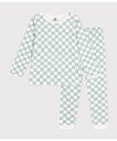 【SALE/30%OFF】PETIT BATEAU チュビック長袖パジャマ プチバトー インナー・ルームウェア パジャマ ホワイト【送料無料】