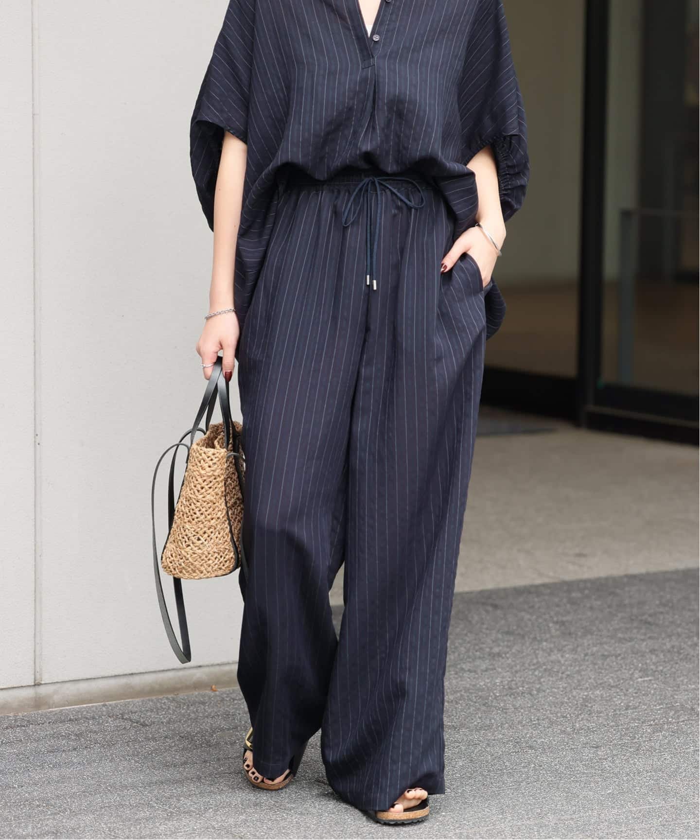 JOURNAL STANDARD relume 《追加》N/Rダブルストライプパンツ ジャーナル スタンダード レリューム パンツ その他のパンツ ブラウン ネイビー
