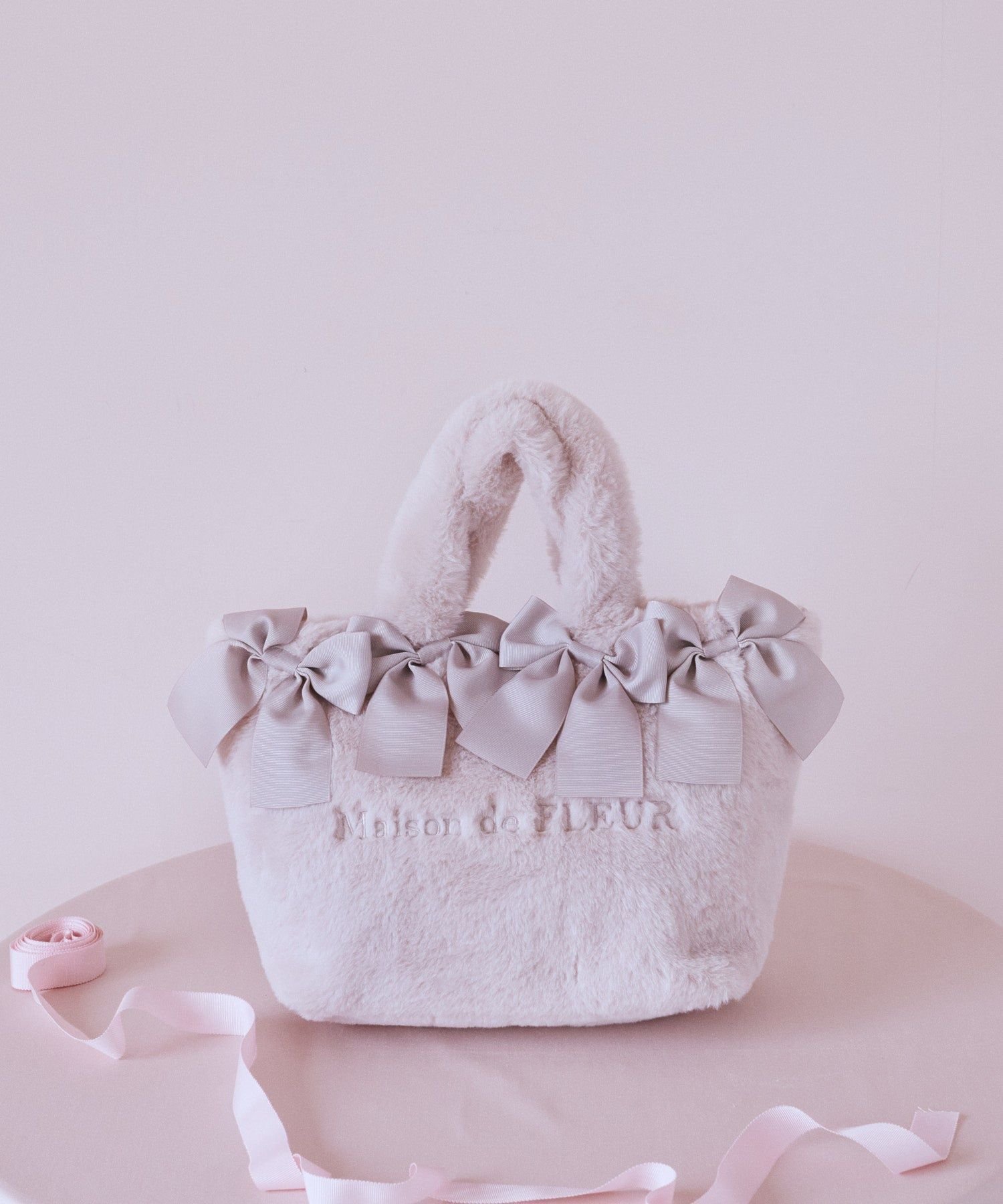 Maison de FLEUR ピンクマニア2Wayファーリボンバッグ メゾン ド フルール バッグ トートバッグ ピンク【送料無料】のサムネイル