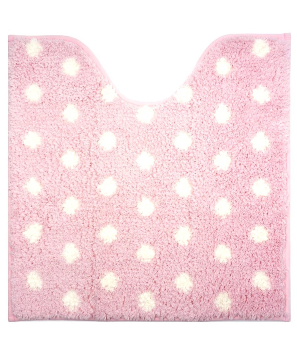 BACKYARD FAMILY ふんわリッチ トイレマットM ドット ローラ インテリア・生活雑貨 トイレ用品・バス用品 ブルー ベージュ ピンク グリーン