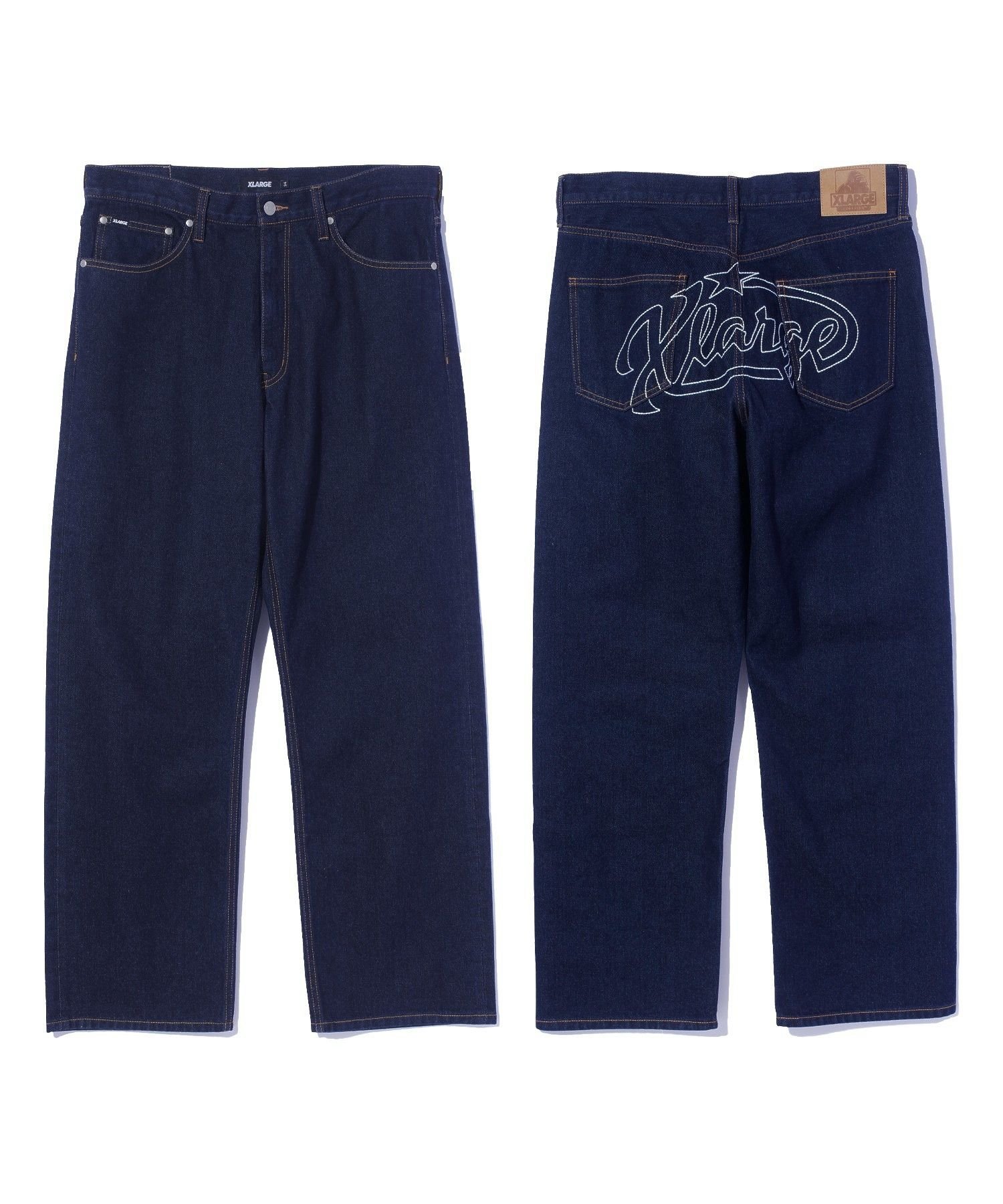 STAR LOGO DENIM PANTS エクストララージ パンツ ジーンズ・デニムパンツ ネイビー ブラック