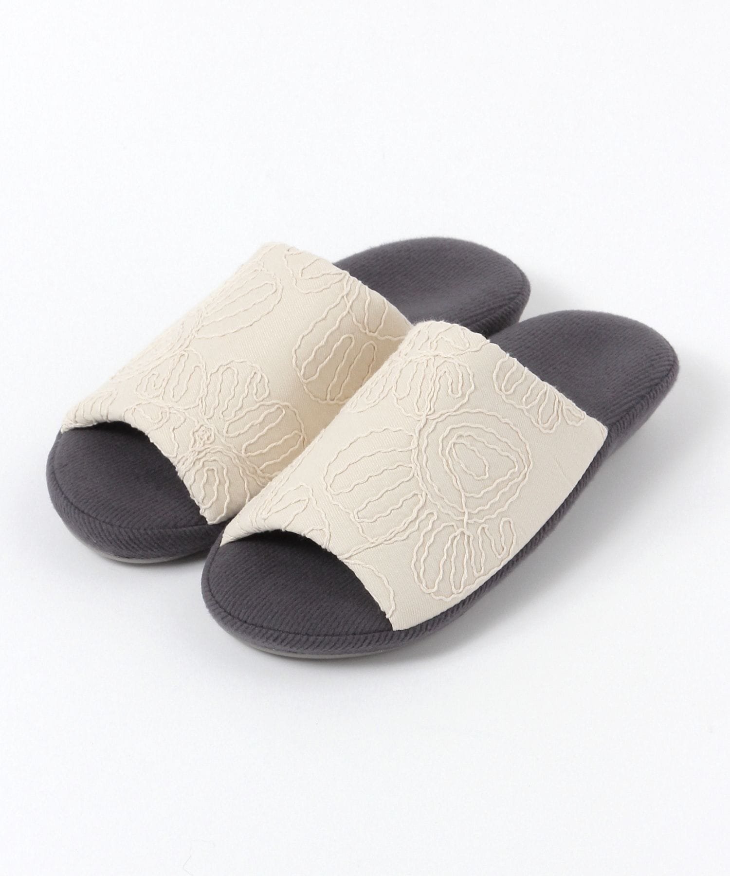【SALE／30%OFF】studio CLIP 【マシンウォッシャブル】草木刺繍スリッパ スタディ...
