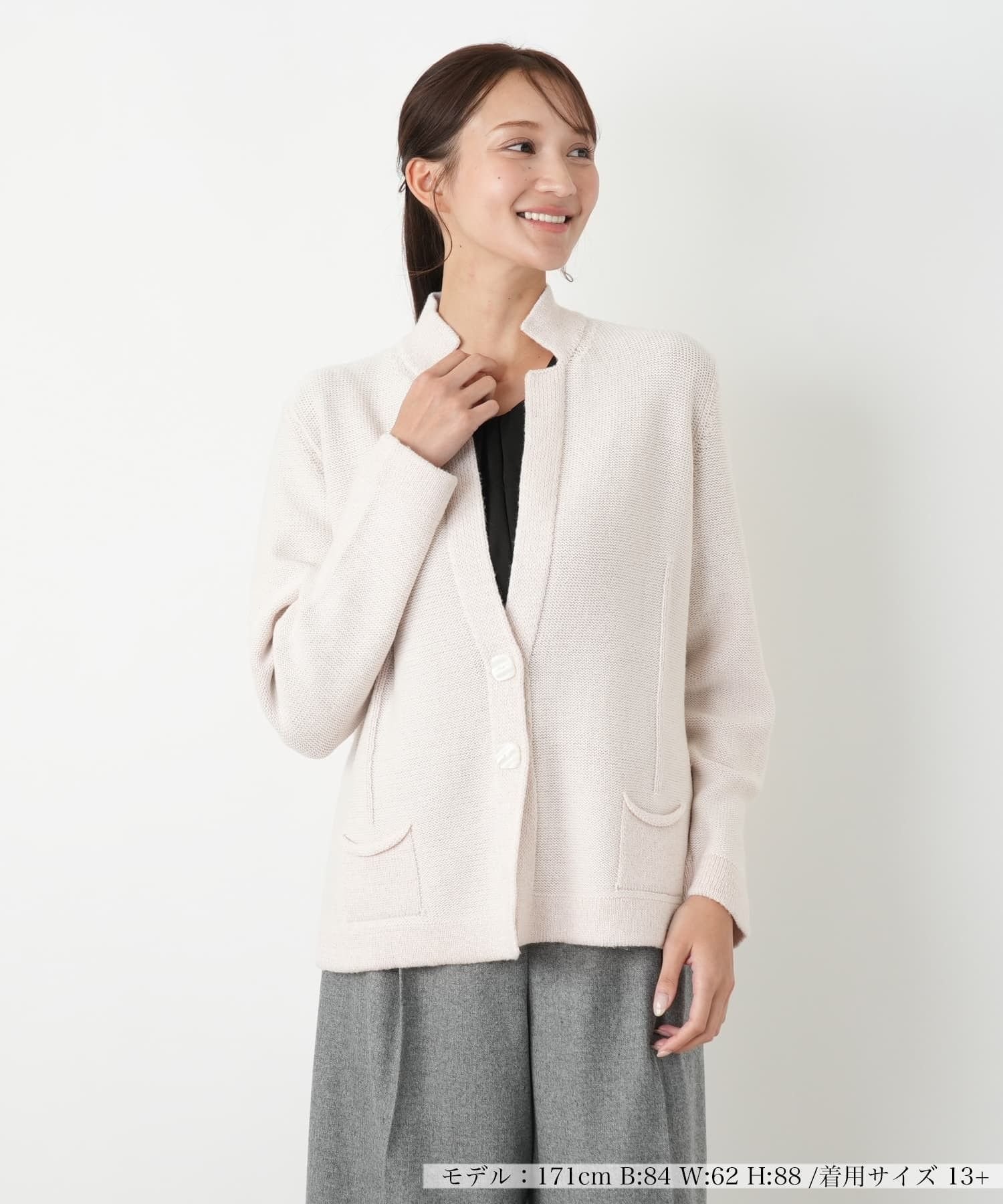 Leilian PLUS HOUSE ジャケット【CINZIA CALDI】 レリアン プラスハウス ジャケット・アウター テーラードジャケット・ブレザー ブルー ピンク