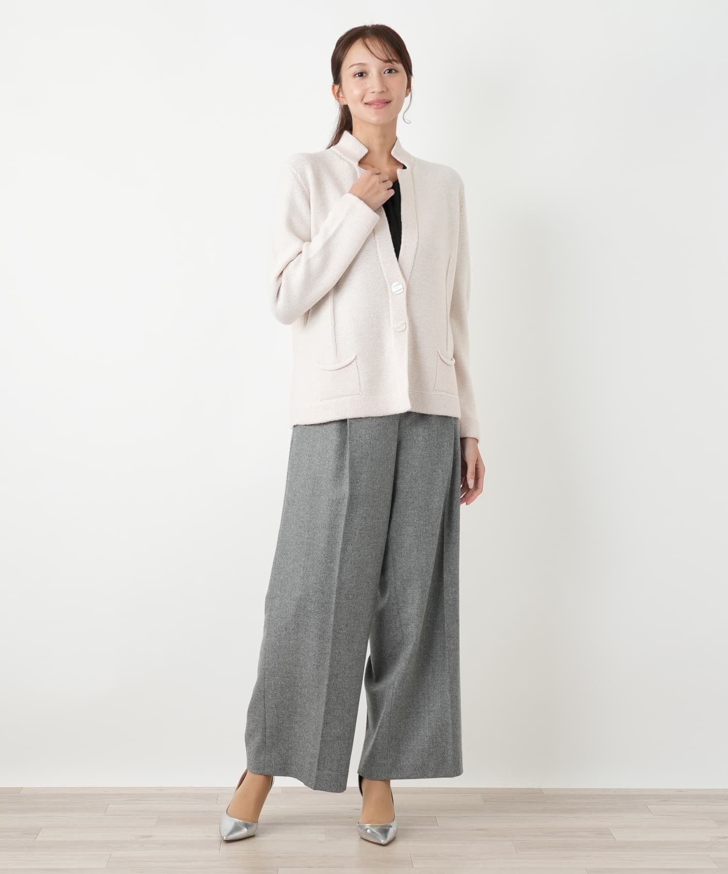 Leilian PLUS HOUSE ジャケット【CINZIA CALDI】 レリアン プラスハウス ジャケット・アウター テーラードジャケット・ブレザー ブルー ピンク