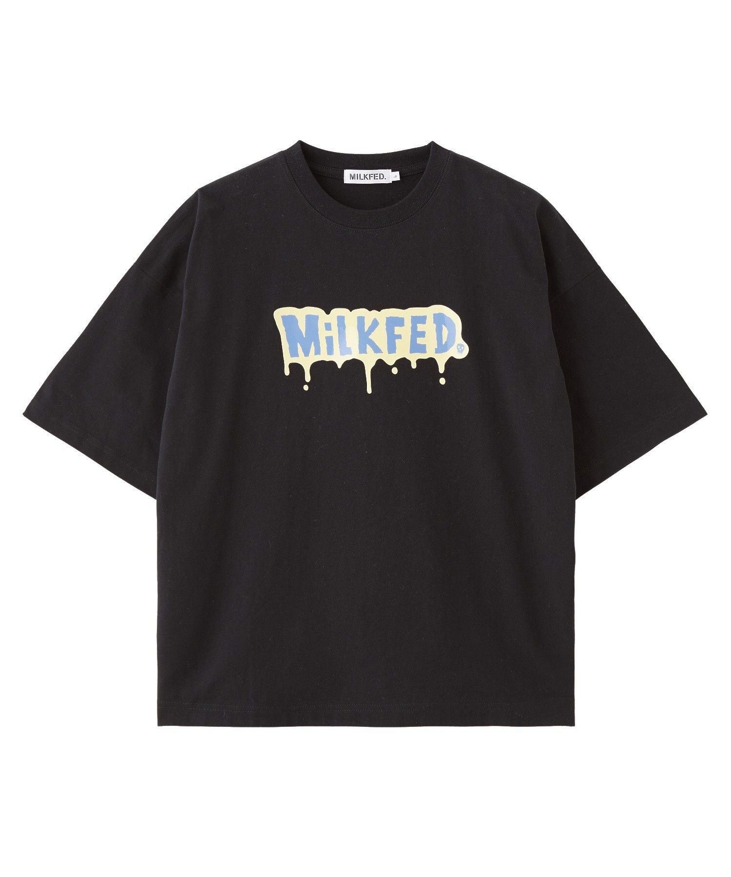 MILKFED. MELT MILKFED. WIDE S/S TEE ミルクフェド トップス カットソー・Tシャツ ホワイト ブラック