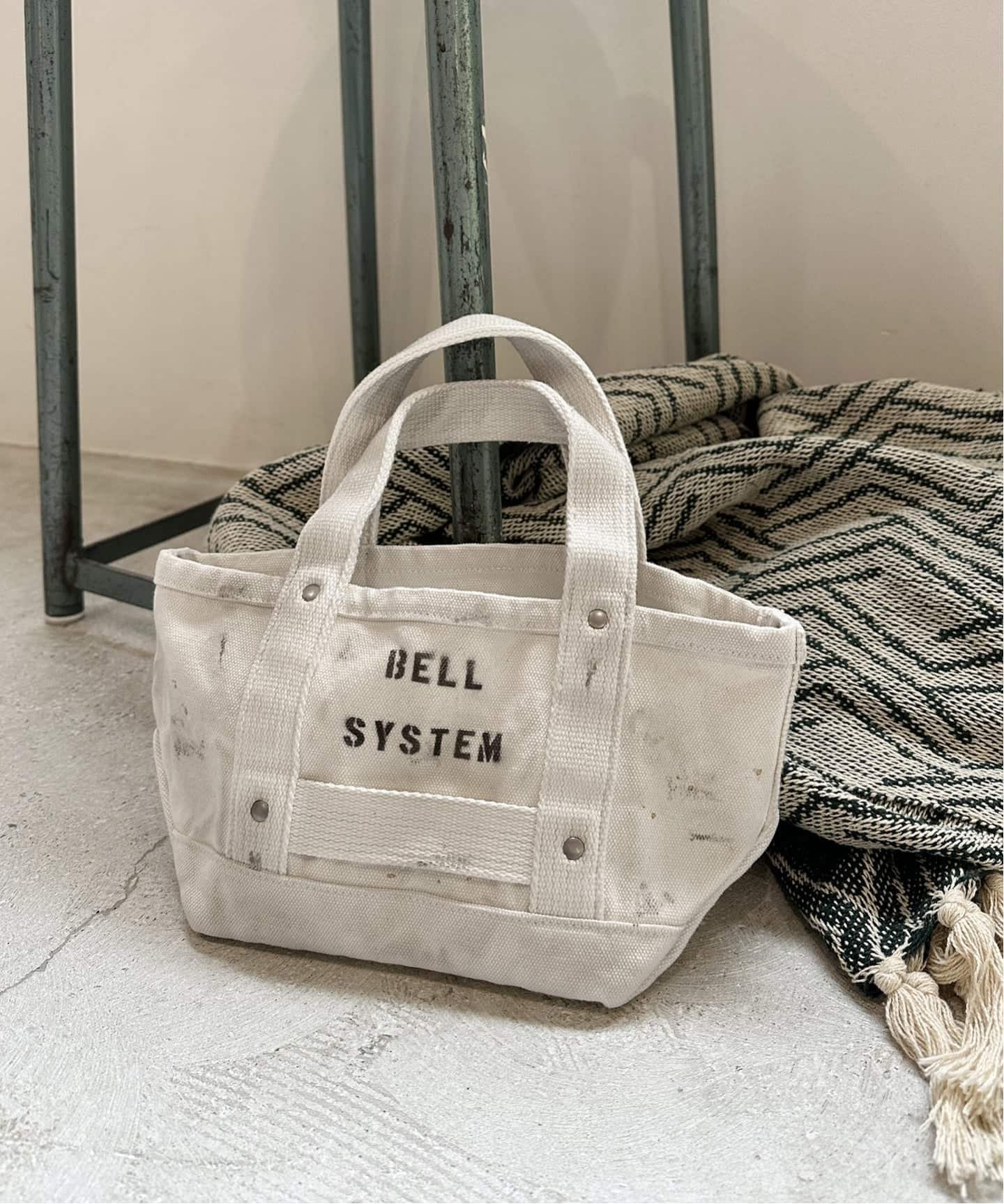 FRAMeWORK BELL SYSTEM キャンバスツールバッグXSショート フレームワーク バッグ トートバッグ ホワイト【送料無料】