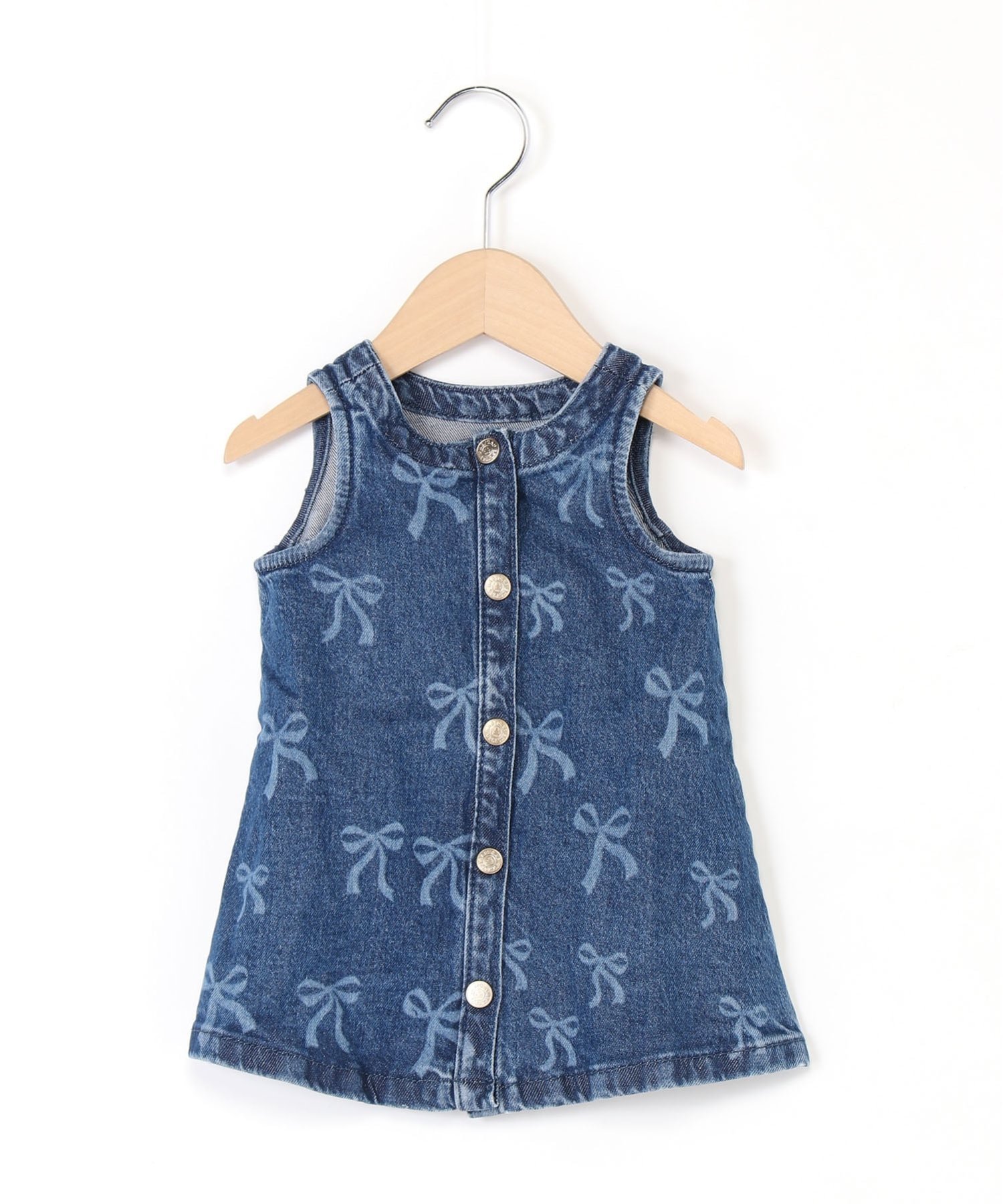 【SALE／14%OFF】GAP (K)リボン デニムジャンパースカート (幼児・ベビー) ギャッ...