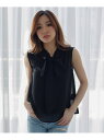 【SALE/50%OFF】LIP SERVICE ボウタイノースリシアーBL リップサービス シャツ/ブラウス ノースリーブ/キャミソールシャツ ブラック ホワイト ベージュ