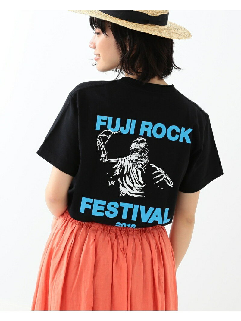 【SALE／70%OFF】Ray BEAMS ＜WOMEN＞FUJI ROCK FESTIVAL'18 * Ray BEAMS / verdy スカル Tシャツ ビームス アウトレット トップス カットソー・Tシャツ ブラック