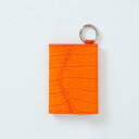 enHANCE 【WALLET SLAYLER】LEATHER CARD CASE CROCCO-ORANGE エンハンス ファッション雑貨 その他のファッショ...