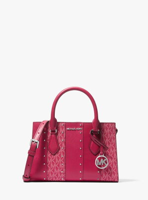 【SALE/70%OFF】MICHAEL KORS SHEILA スタッズ パッチワーク サッチェル スモール - MKシグネチャー マイケルコース マイケル・コース バッグ ハンドバッグ ピンク【送料無料】