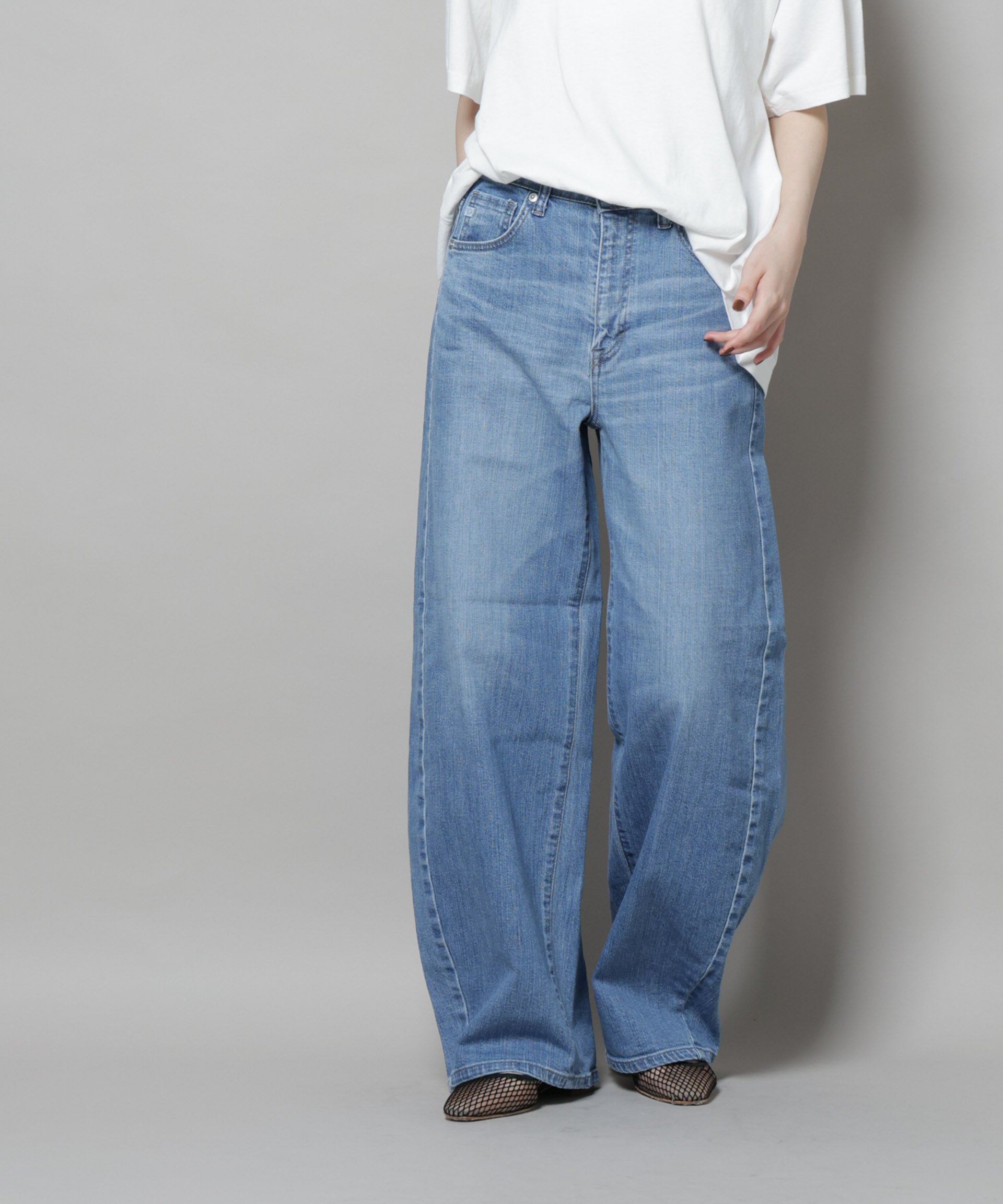 NANO universe SOMETHING/HANA CURVE TAPERED ナノユニバース パンツ その他のパンツ ブルー【送料無料】のサムネイル