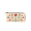 ANNA SUI アナスイ ANNA SUI ブルーム Lファスナー長財布 クイーポ 財布・ポーチ・ケース 財布 ホワイト ブラック【送料無料】