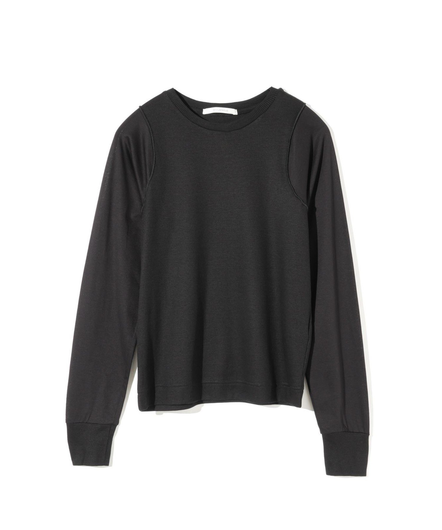 MIDIUMISOLID MIDIUMISOLID for Ladies レイヤードライクプルオーバー マーコート トップス カットソー・Tシャツ ホワイト ブラック グレー