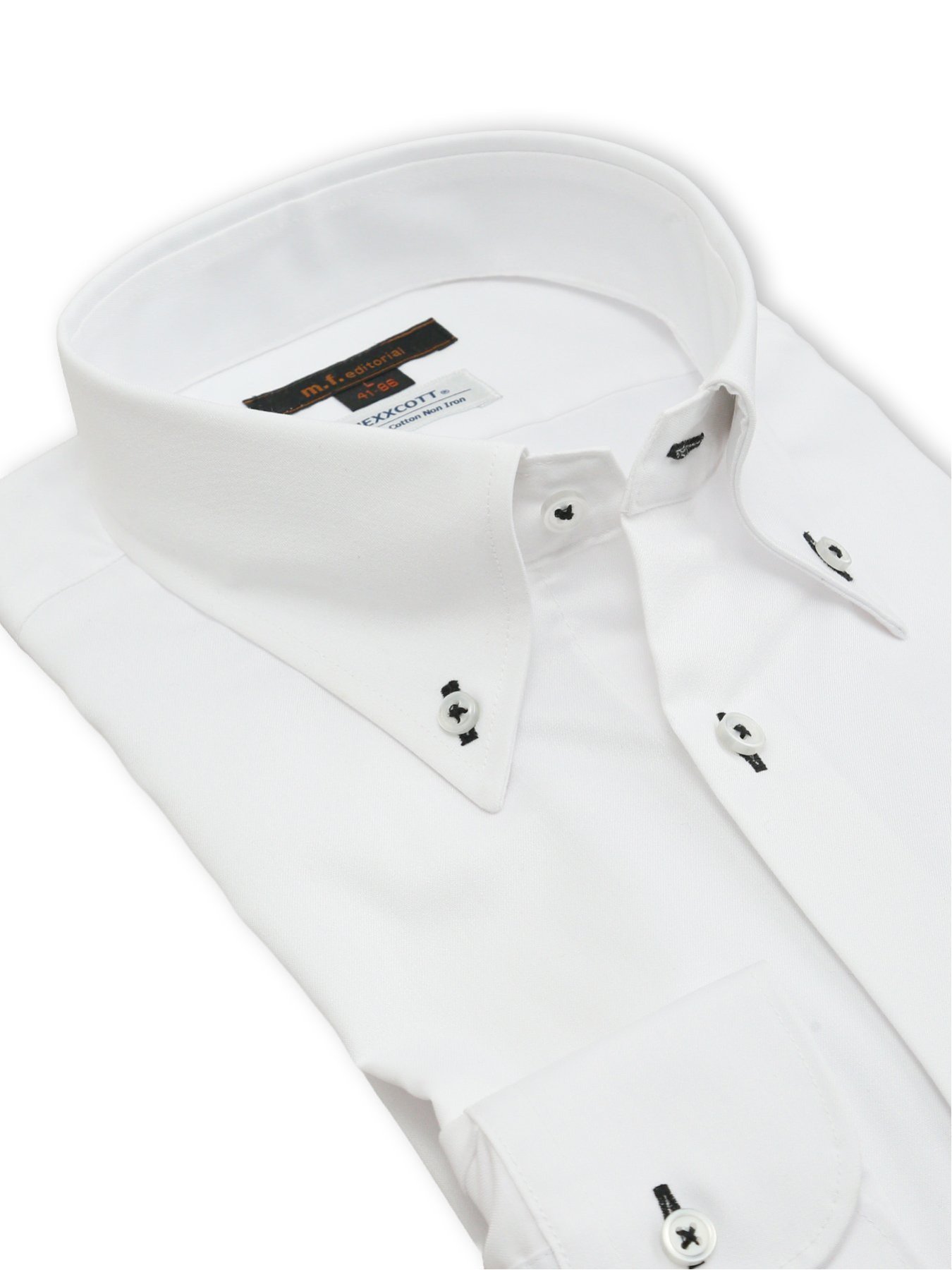 【SALE／10%OFF】m.f.editorial 綿100 ノンアイロン NEWスタンダードフィット ボタンダウン長袖シャツ 【26SS】 タカキュー スーツ・フォーマル Yシャツ・カッターシャツ ホワイト【送料無料】