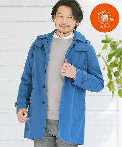 【SALE／20%OFF】IKKA LOUNGE MENS 撥水ストレッチフードステンカラー イッカ ジャケット・アウター その他のジャケット・アウター ブルー ネイビー ベージュ【送料無料】