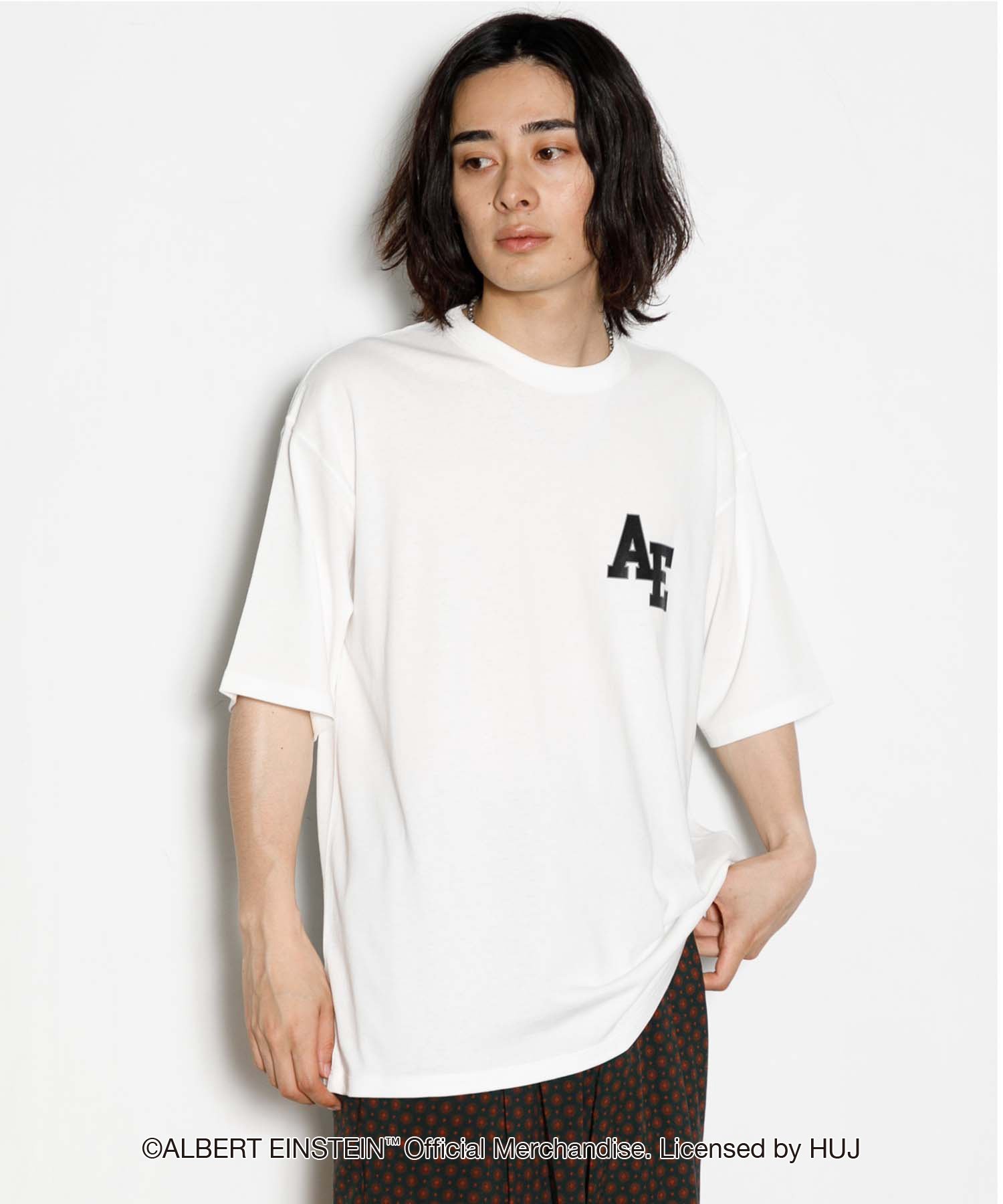 アメリカンラグシー 洋服 メンズ 【SALE／50%OFF】AMERICAN RAG CIE アインシュタインフォトプリントTee アメリカンラグシー トップス カットソー・Tシャツ ホワイト ブラック