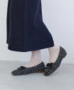 【SALE/50%OFF】noyau noyau/スクエアツイードバレエシューズ モード・エ・ジャコモ×イング シューズ・靴 バレエシューズ ブラック グレー ...