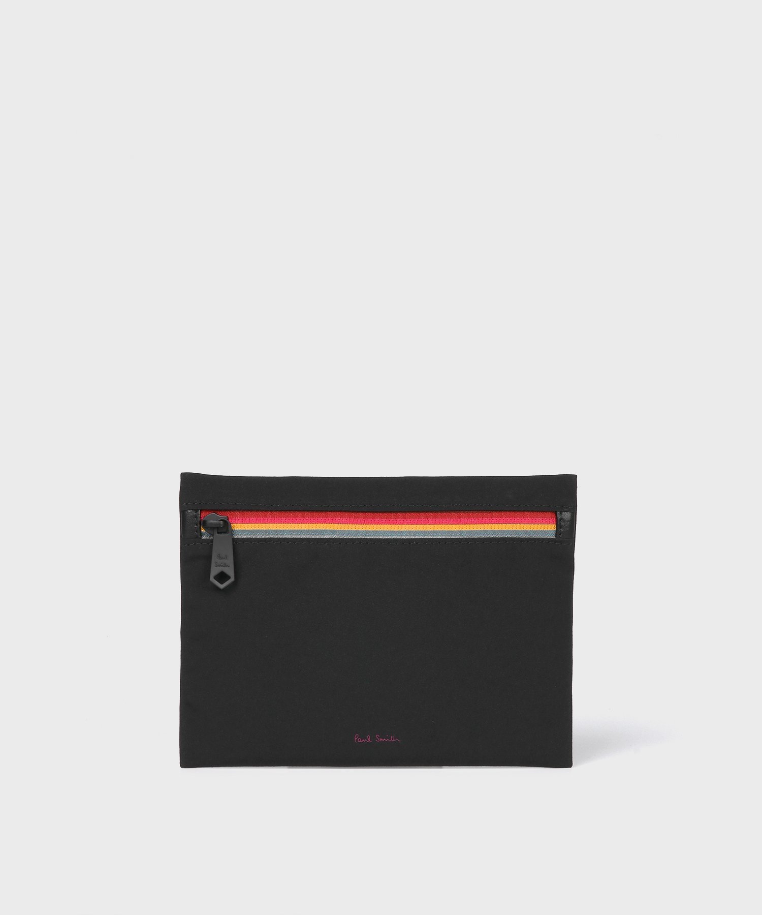 【SALE／41%OFF】Paul Smith 【公式】ストライプジップ フラット ポーチ ポール・スミス　アウトレット バッグ その他のバッグ ブラック【送料無料】