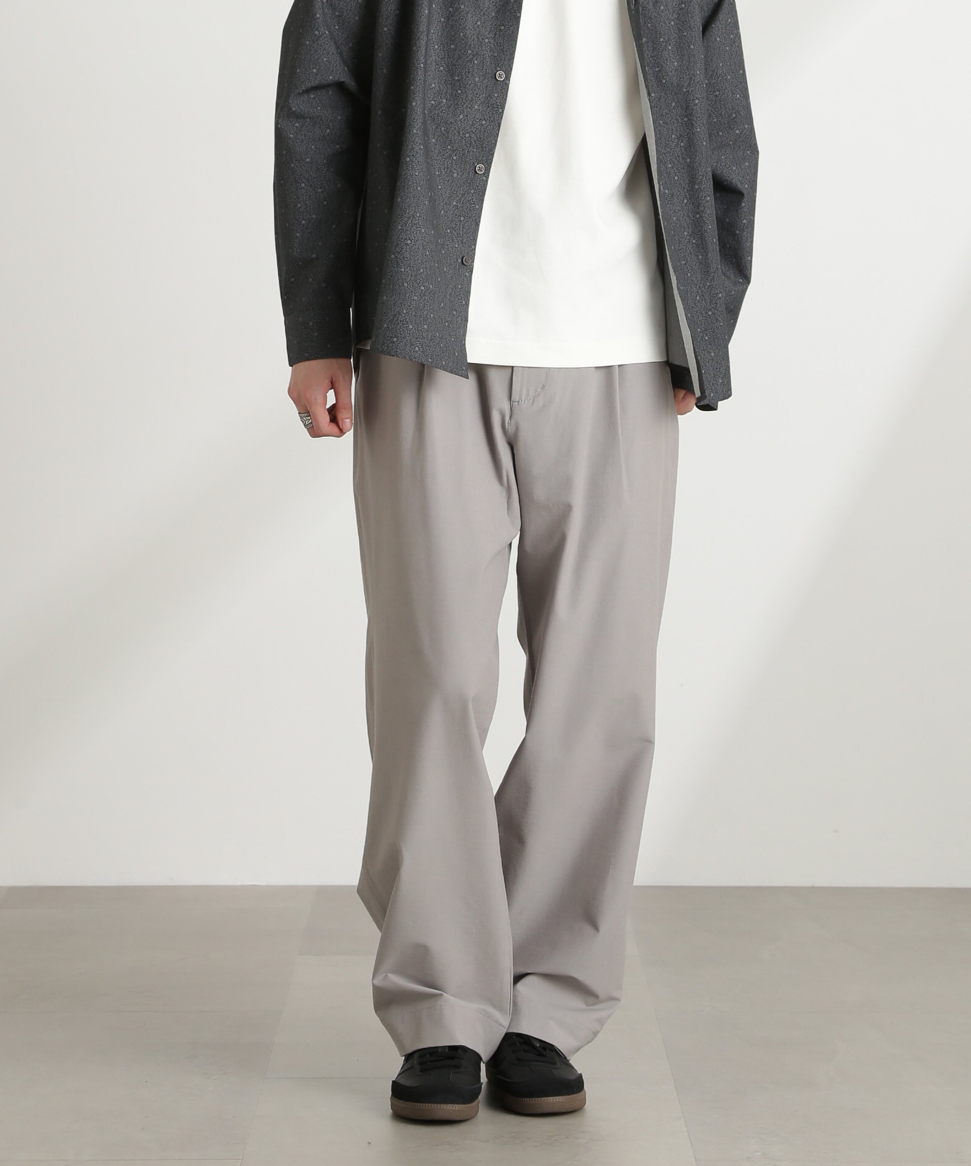 【SALE／30%OFF】NANO universe ストレッチワイドイージーパンツ(セットアップ可) ナノユニバース パンツ その他のパンツ グレー ブルー グリーン ブラック【送料無料】のサムネイル